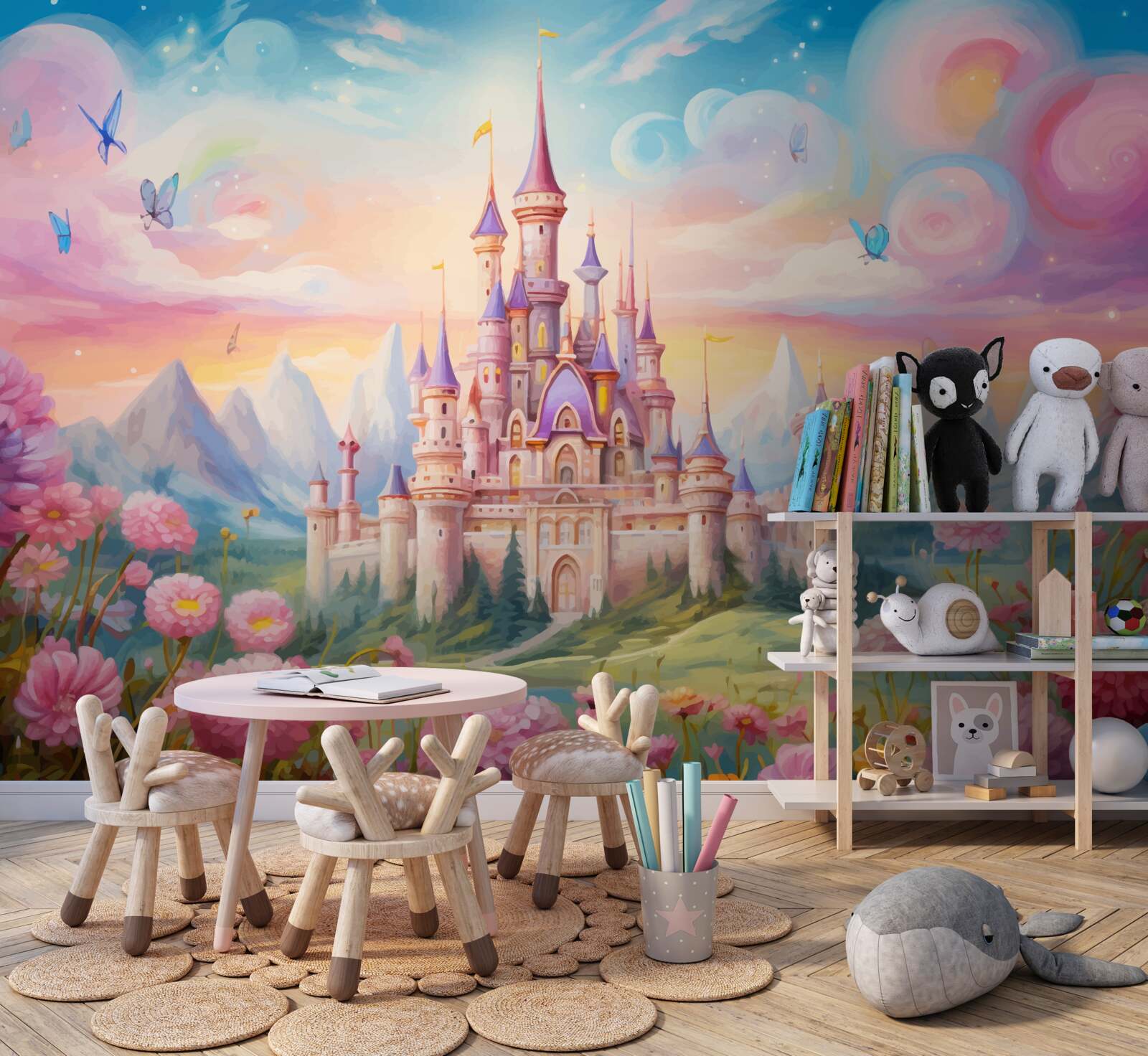 Fototapeta princezné kvetinové pevnosti