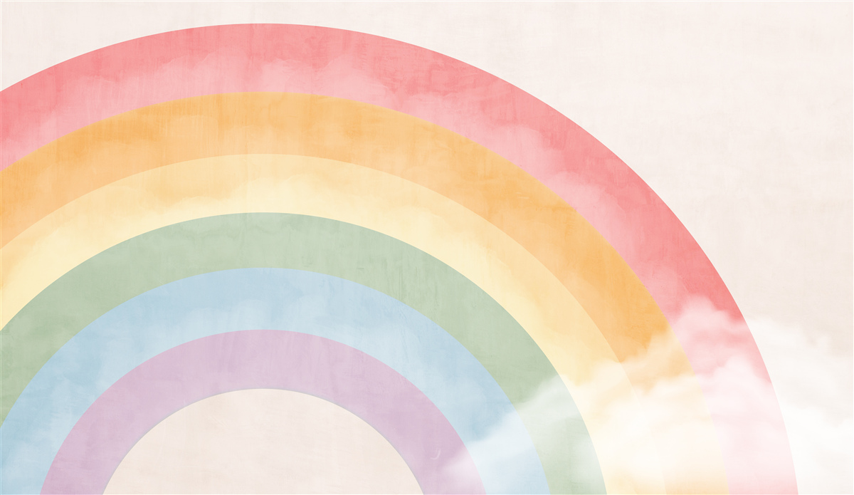 Fototapeta nádherný oblúk kvetov medzi oblakmi