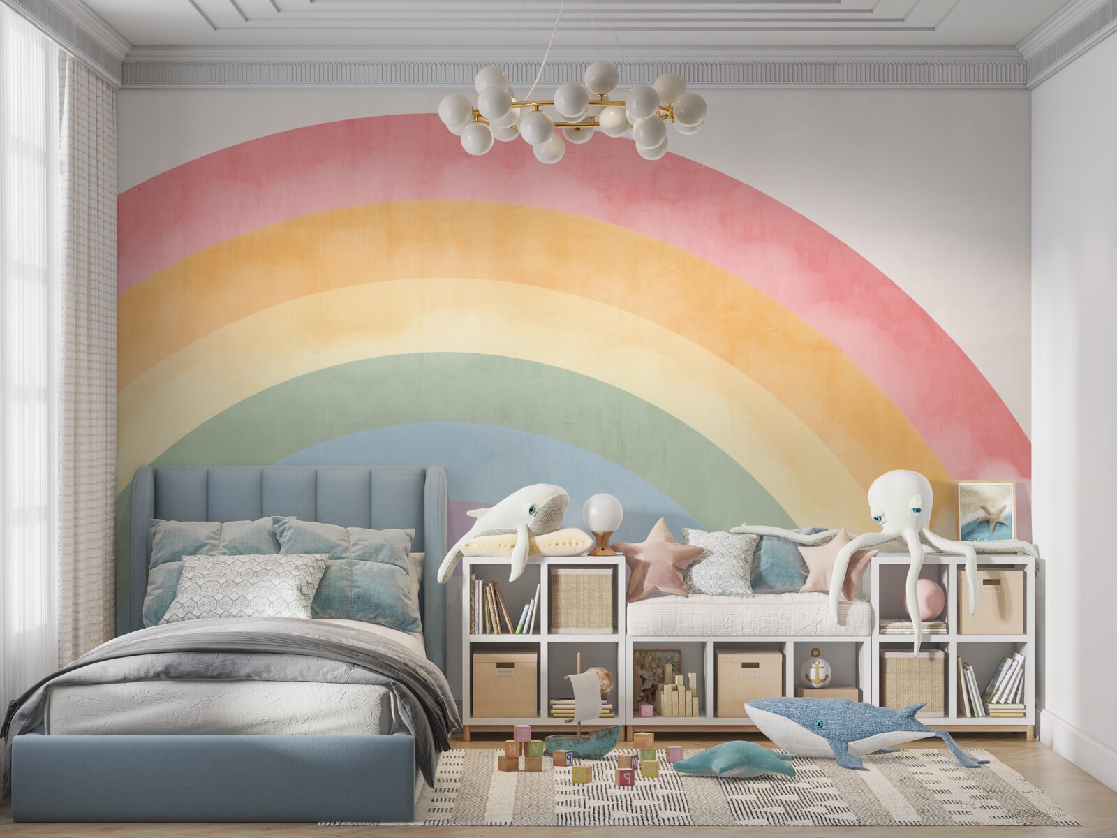 Fototapeta nádherný oblúk kvetov medzi oblakmi