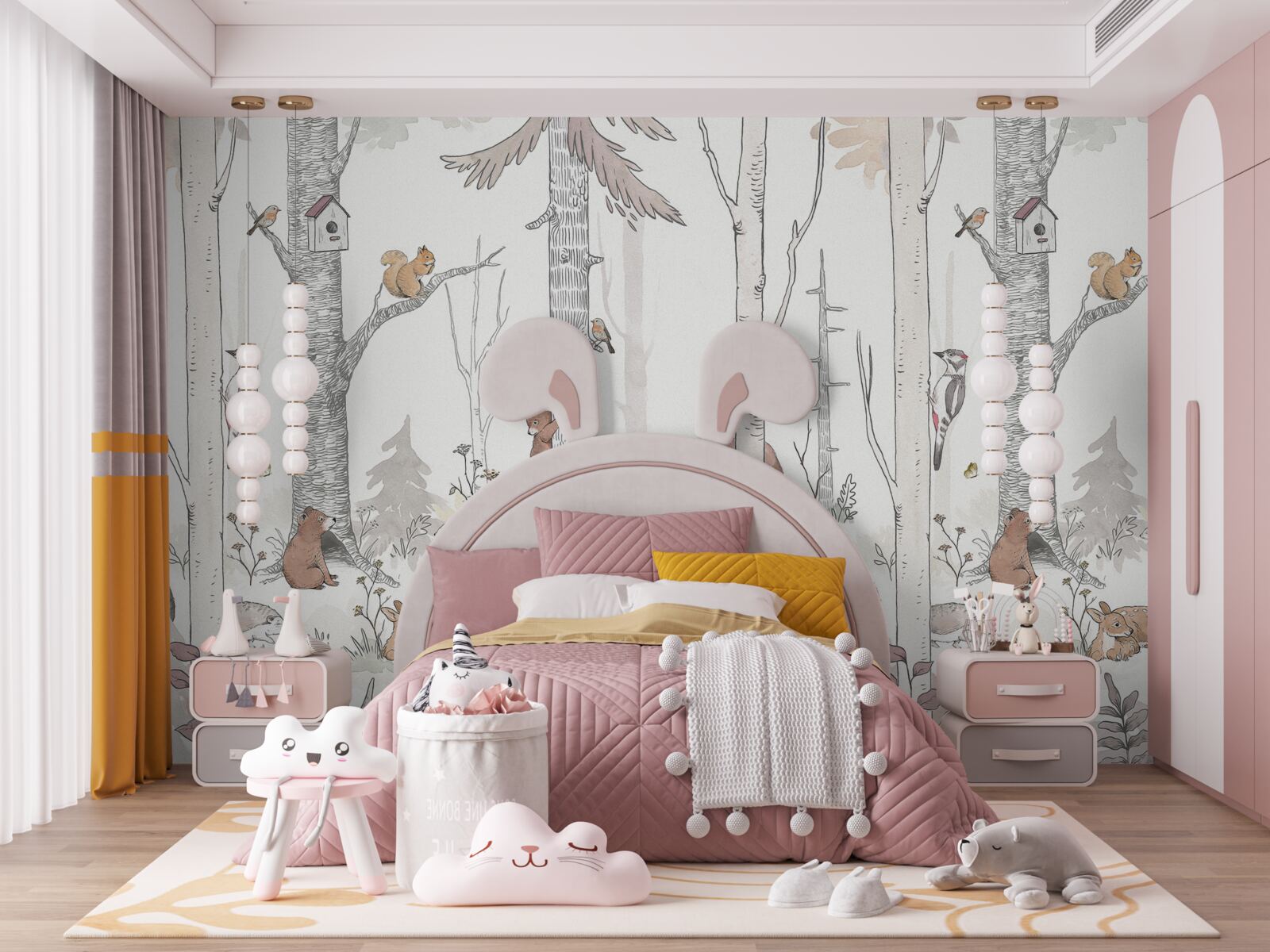 Fototapeta obyvatelia lesa sú zaneprázdnení svojimi vlastnými záležitosťami