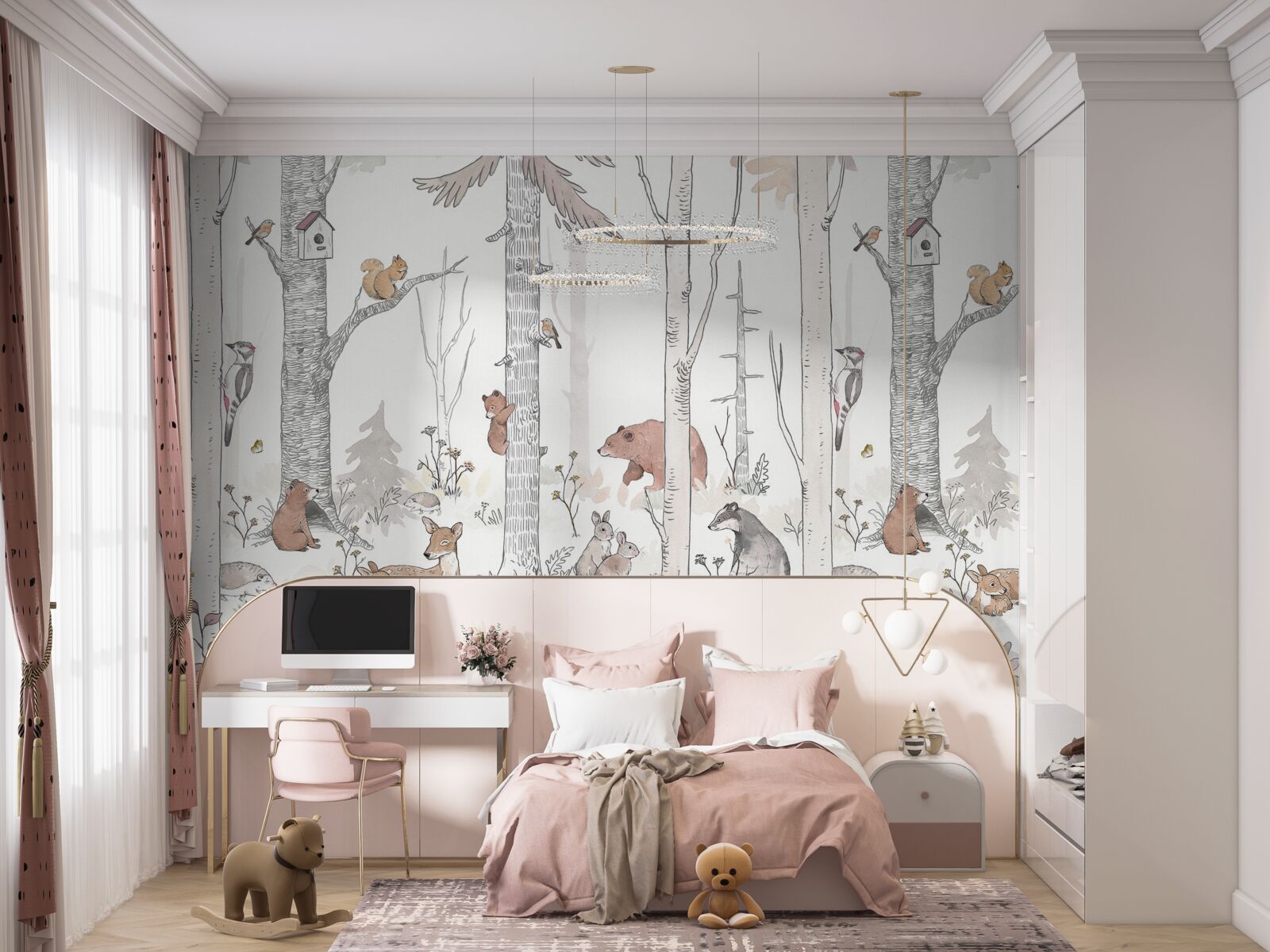 Fototapeta obyvatelia lesa sú zaneprázdnení svojimi vlastnými záležitosťami