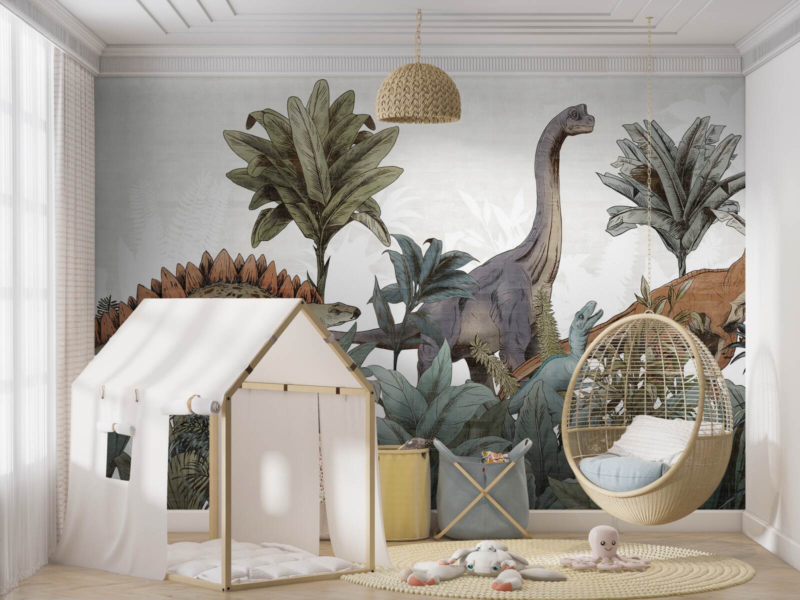 Fototapeta obrovské vintage dinosaury