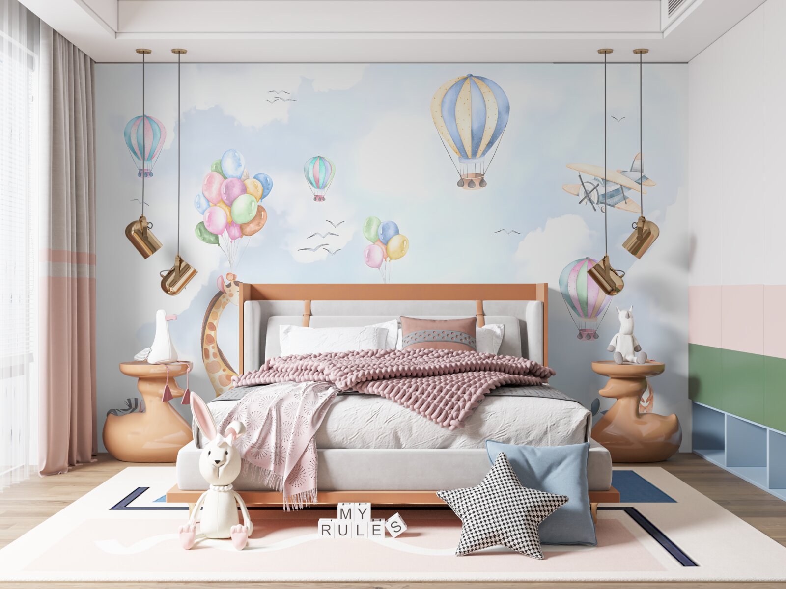 Fototapeta balóny a zvieratká