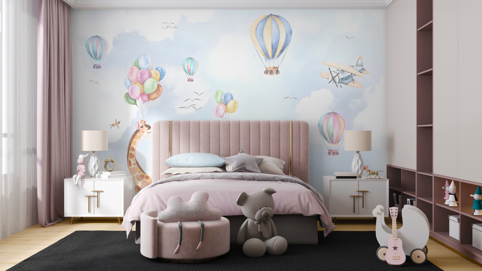 Fototapeta balóny a zvieratká