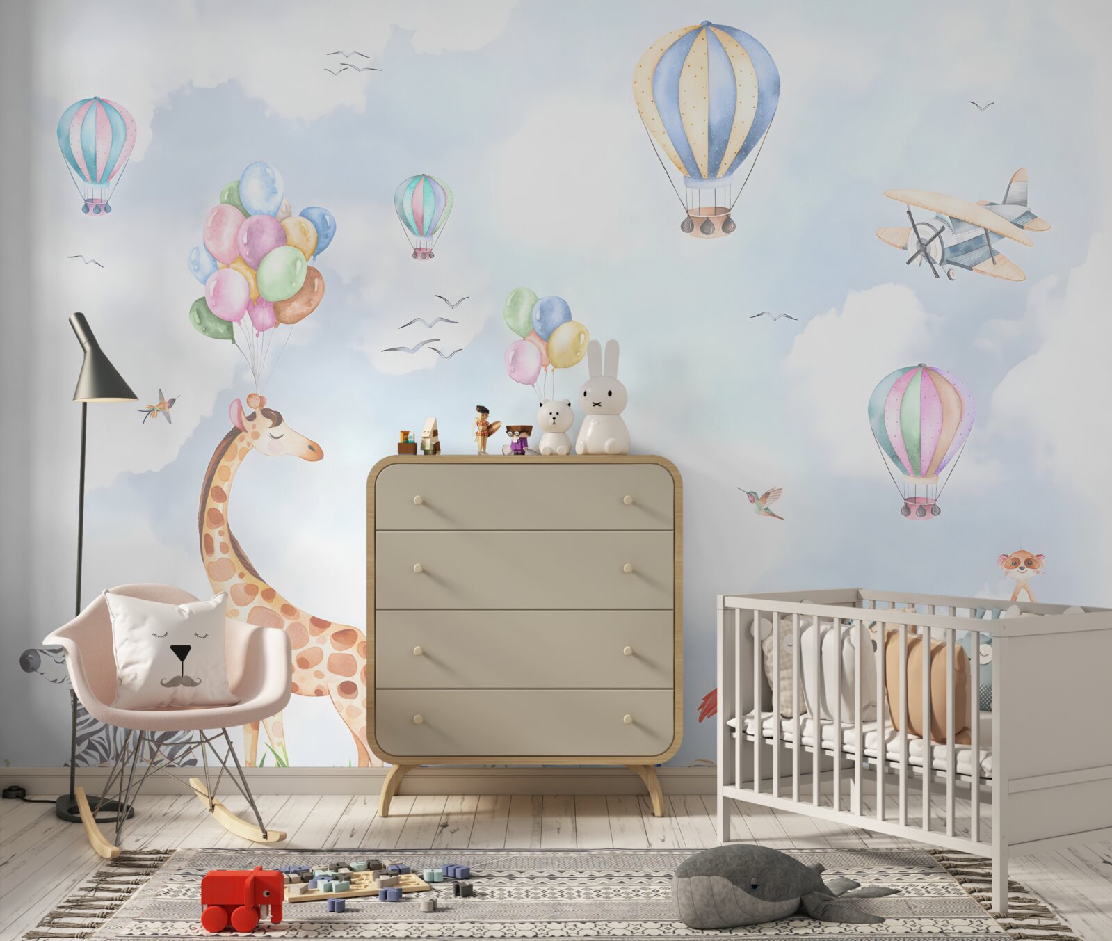 Fototapeta balóny a zvieratká