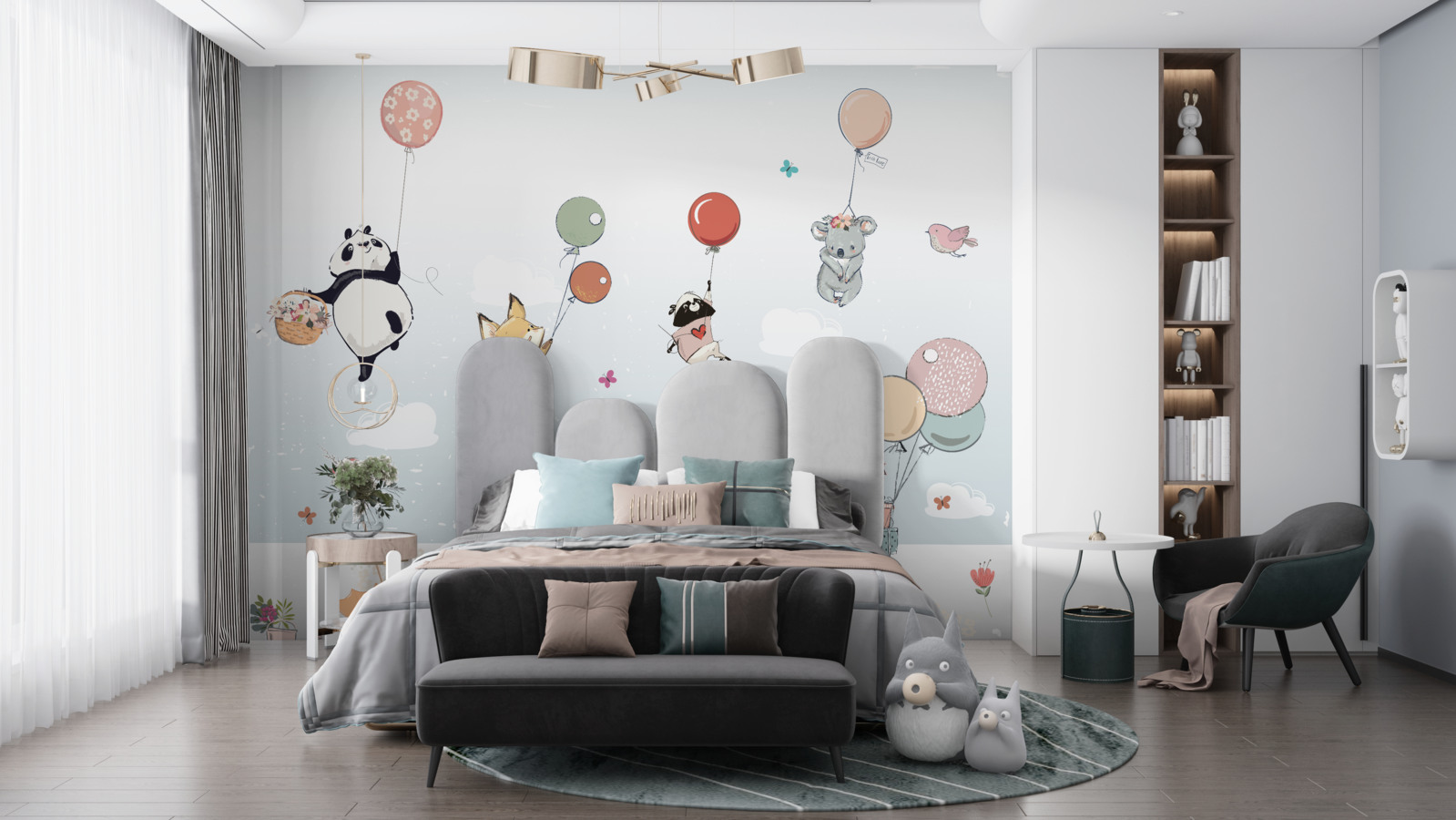 Fototapeta zvieratká na balónoch