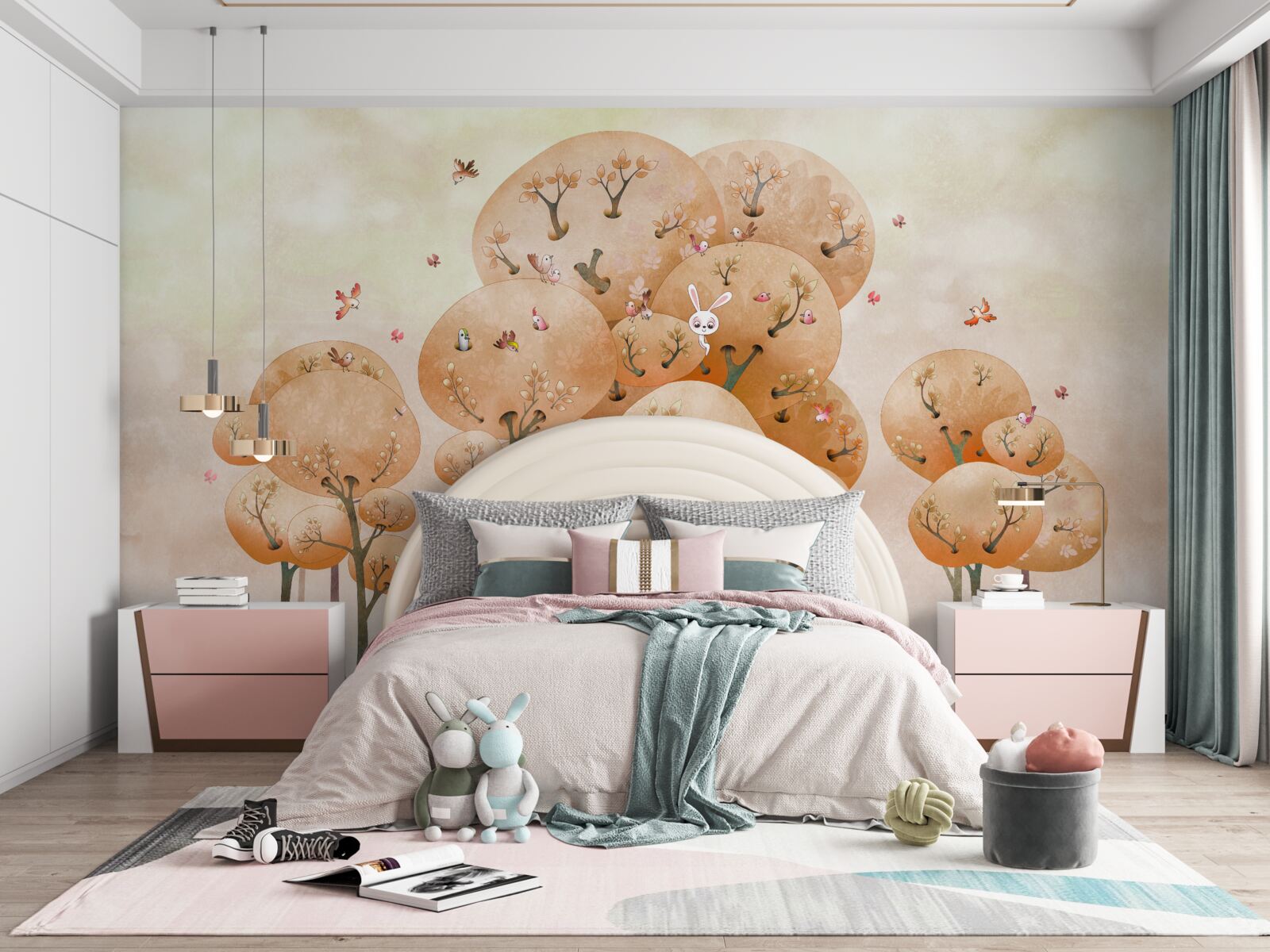 Fototapeta líška hľadá zajačika na strome