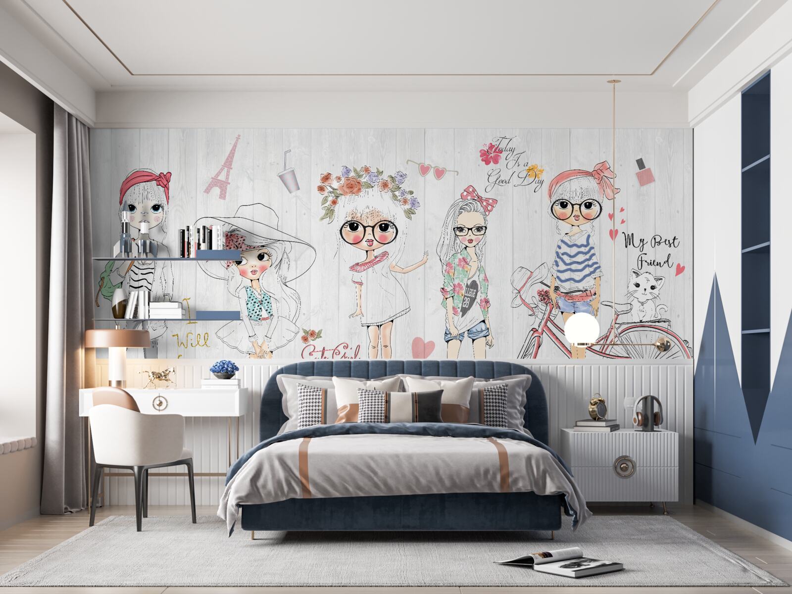 Fototapeta elegantné a módne dievčatá