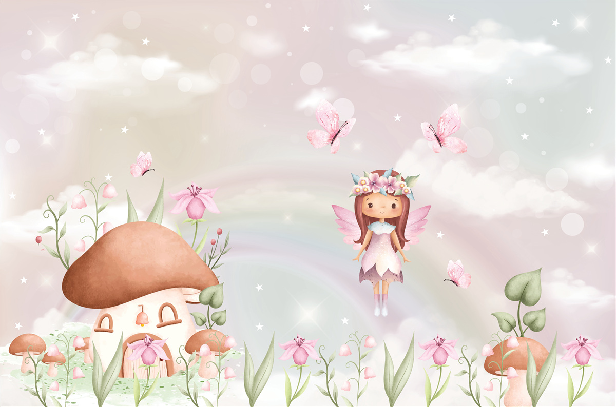 Fototapeta víly lesný domček