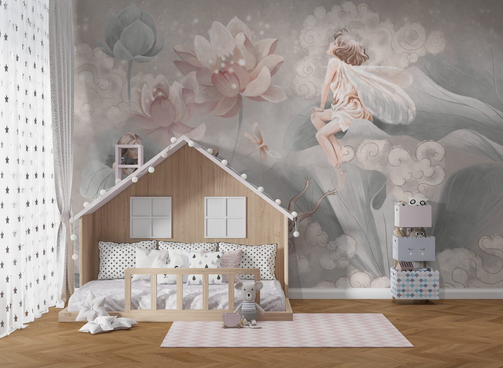 Fototapeta kvetné puky, v ktorých sa ukrývajú víly