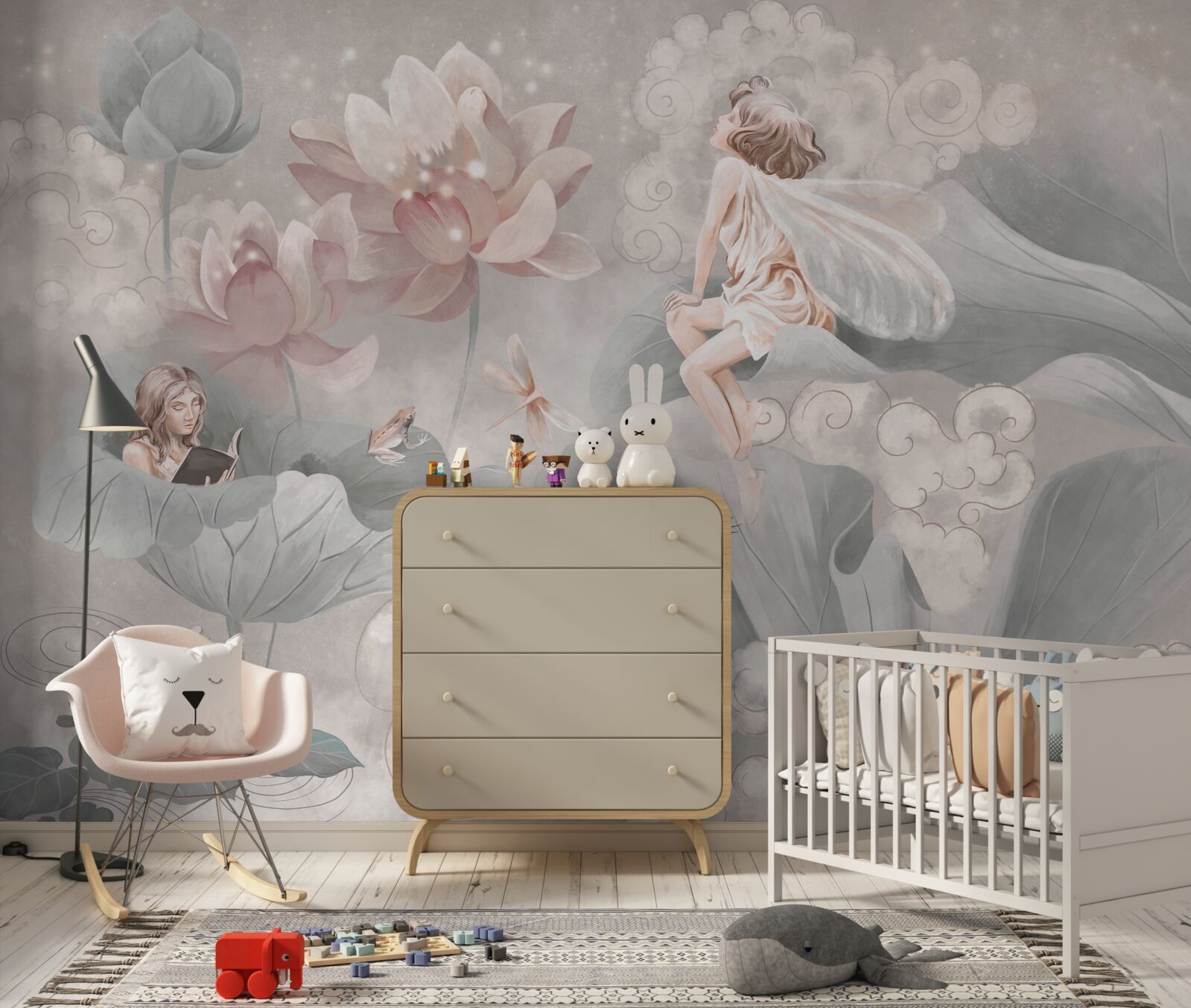 Fototapeta kvetné puky, v ktorých sa ukrývajú víly