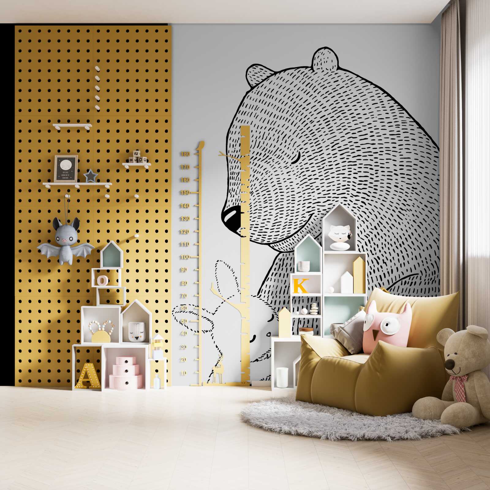 Fototapeta zajačik a medveď