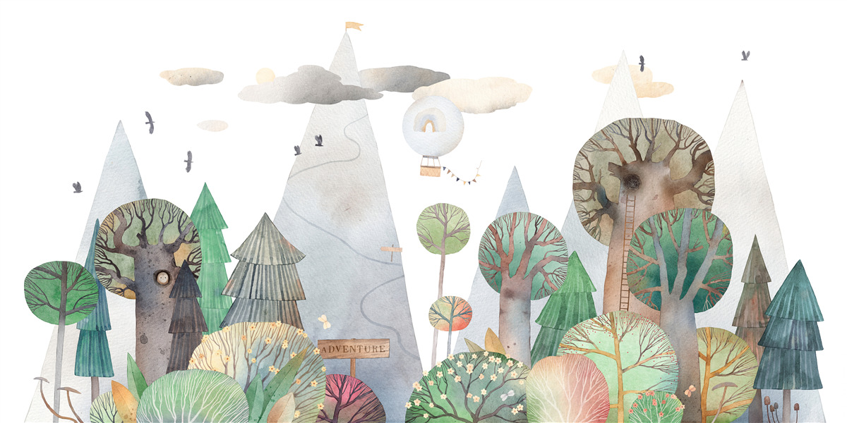 Fototapeta tajomný čarovný les