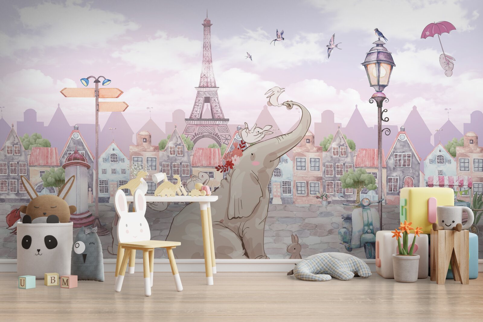 Fototapeta prišiel do mesta slon