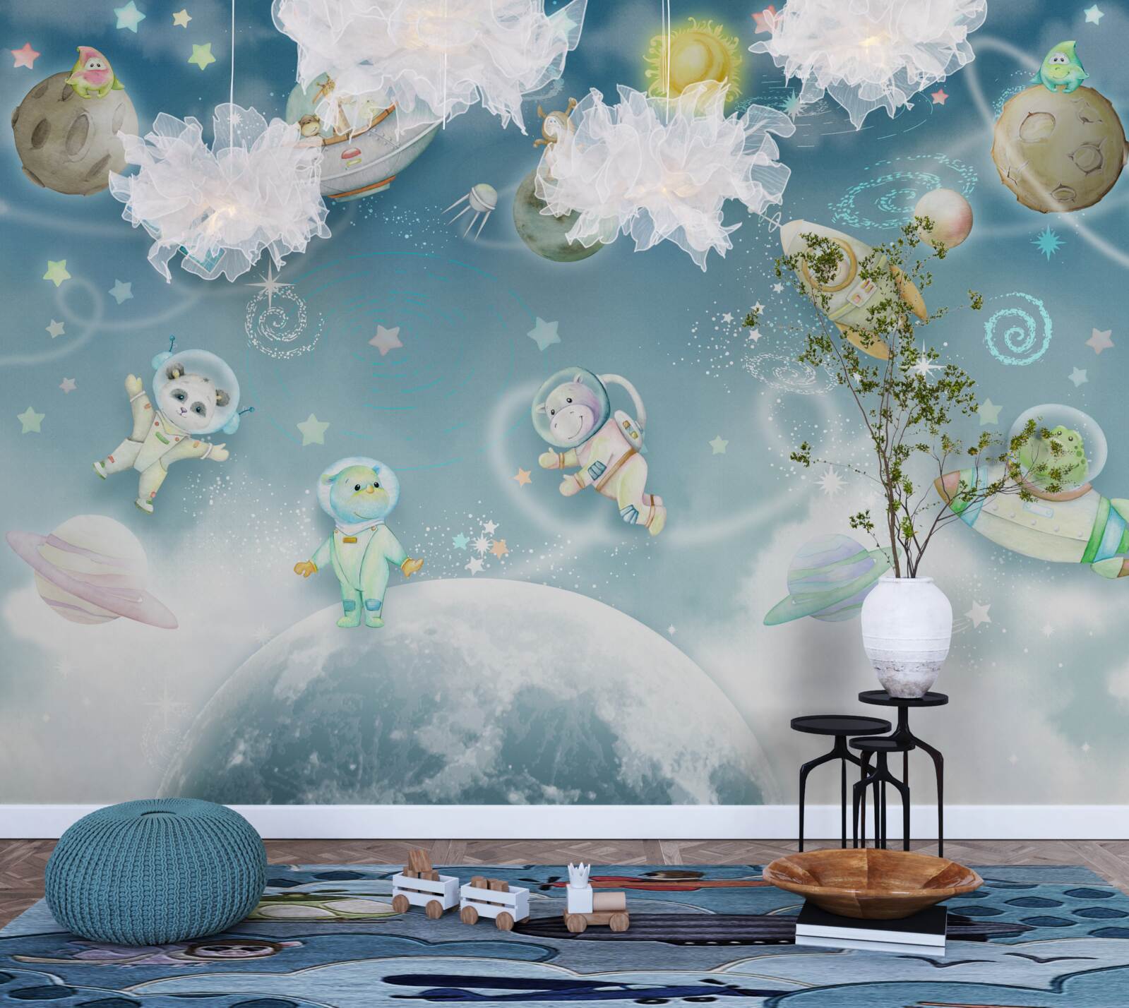 Fototapeta zvieratá skúmajú vesmír