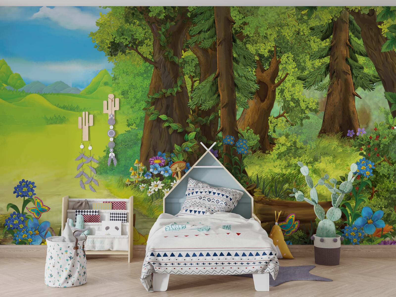 Fototapeta čarovný zelený letný les