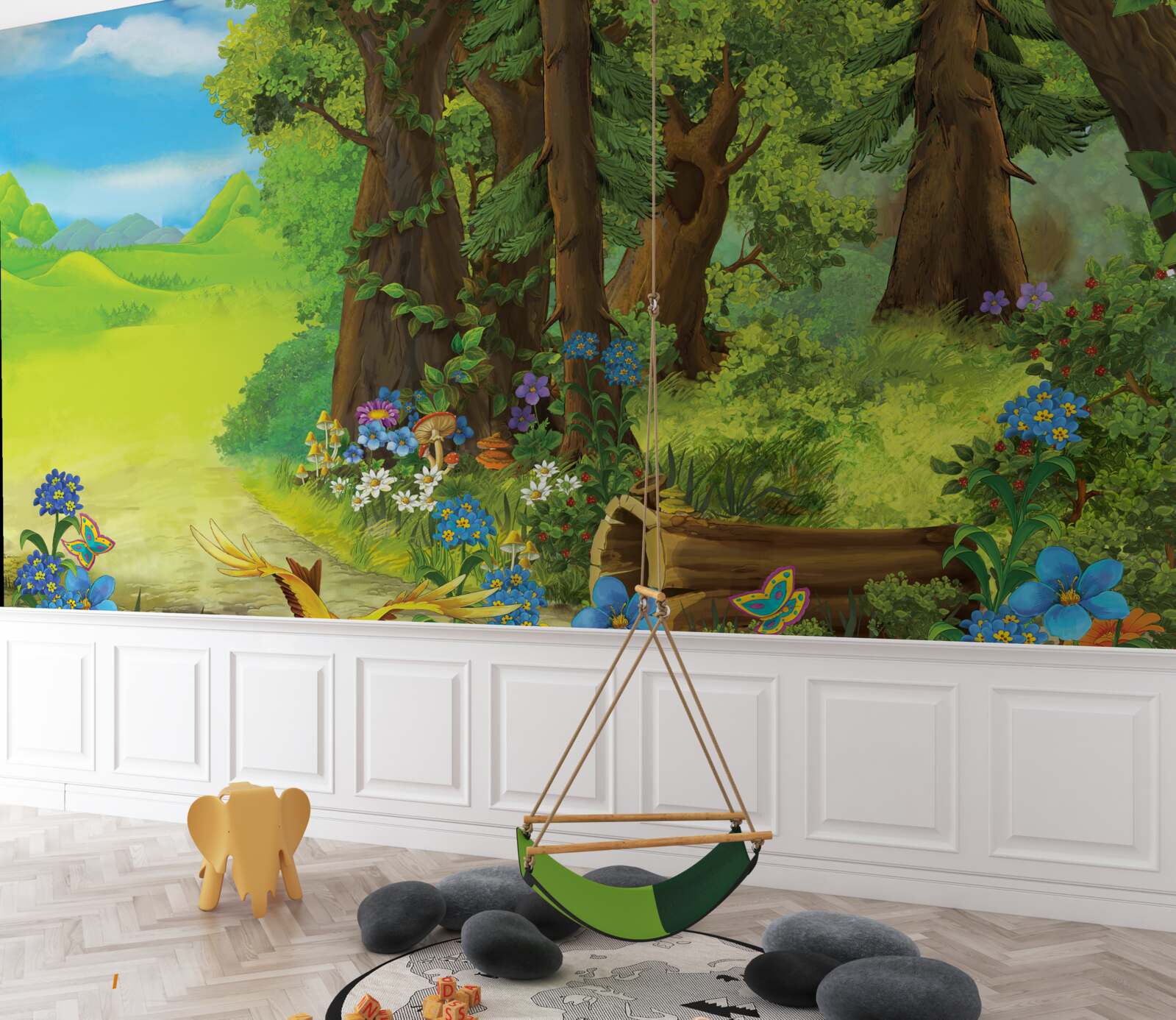 Fototapeta čarovný zelený letný les