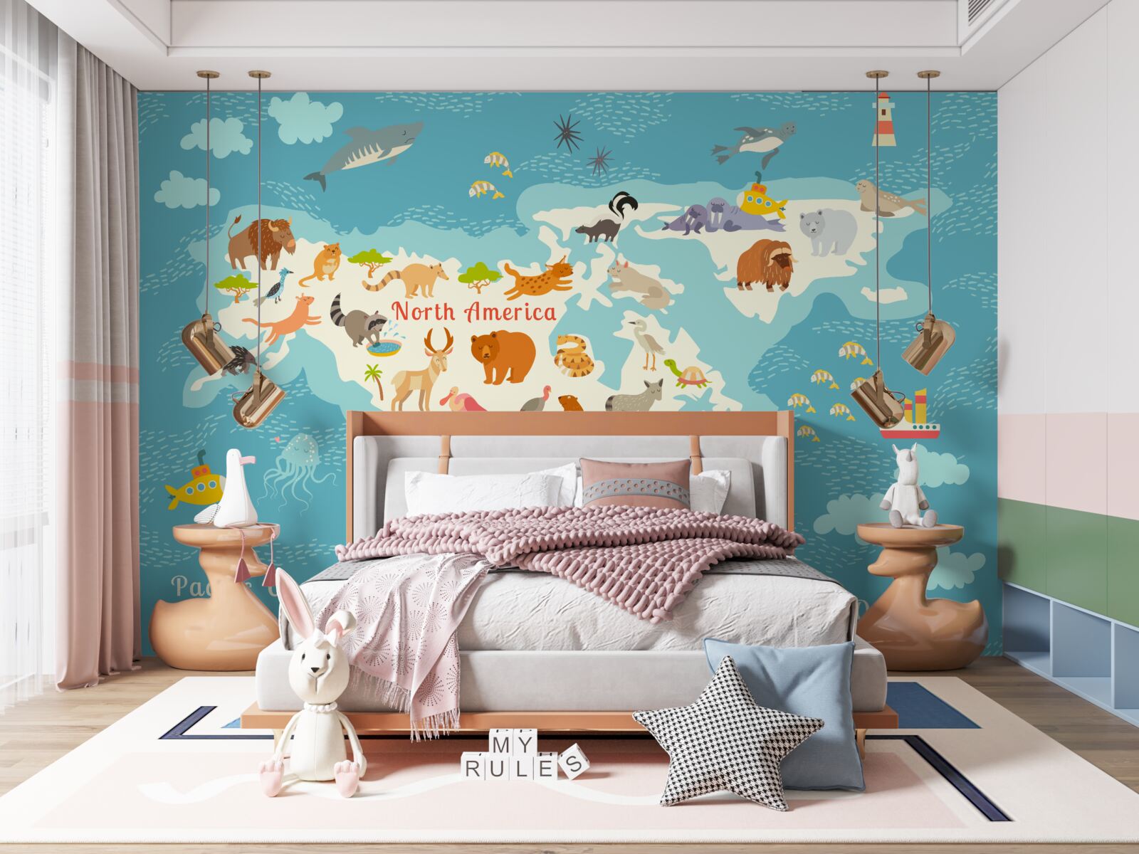 Fototapeta mapa ľudí v Severnej Amerike