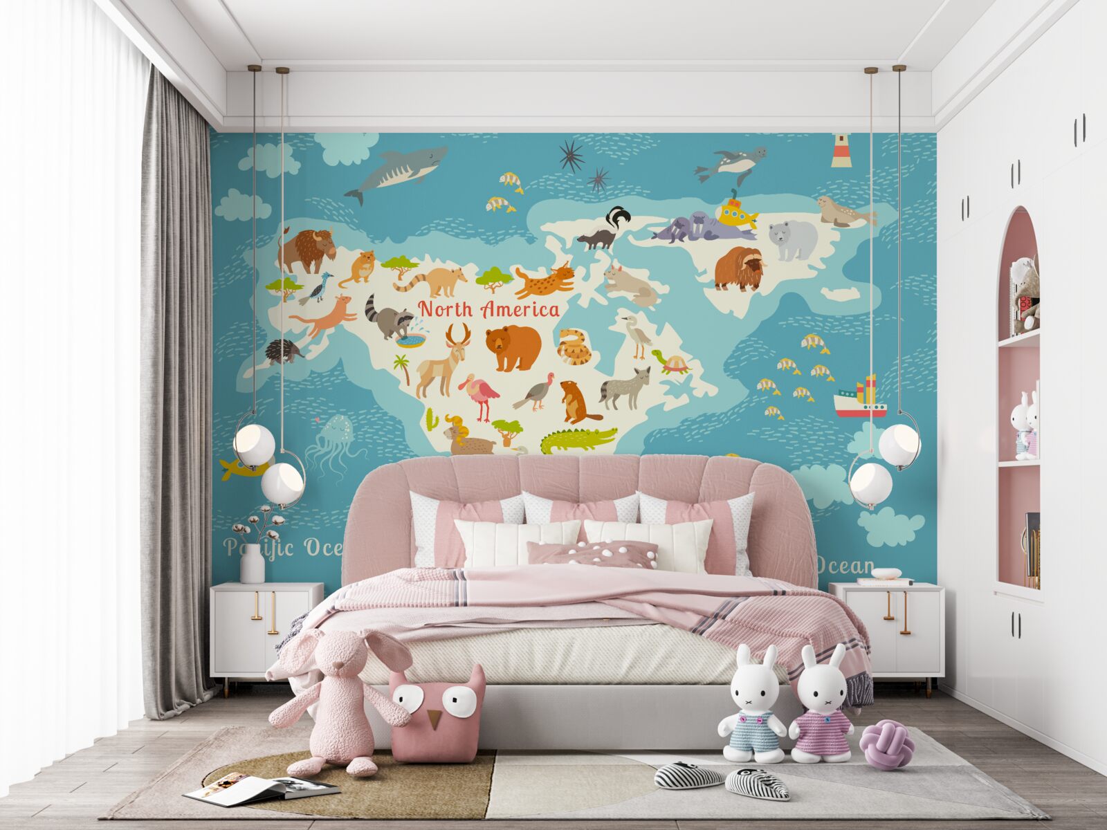 Fototapeta mapa ľudí v Severnej Amerike