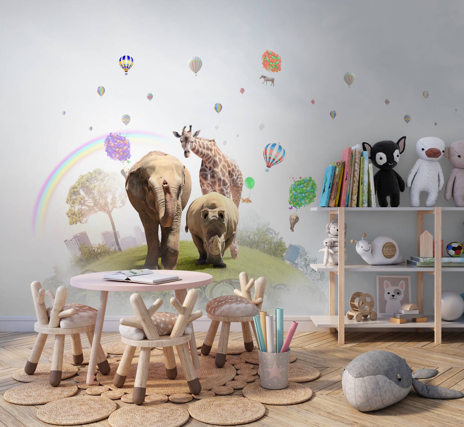 Fototapeta dúha a ľudia z Afriky