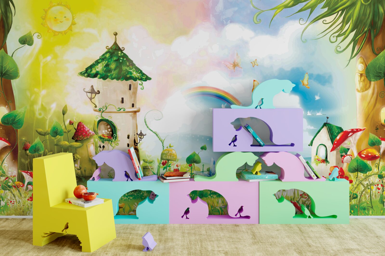 Fototapeta veža týčiaci sa v lese