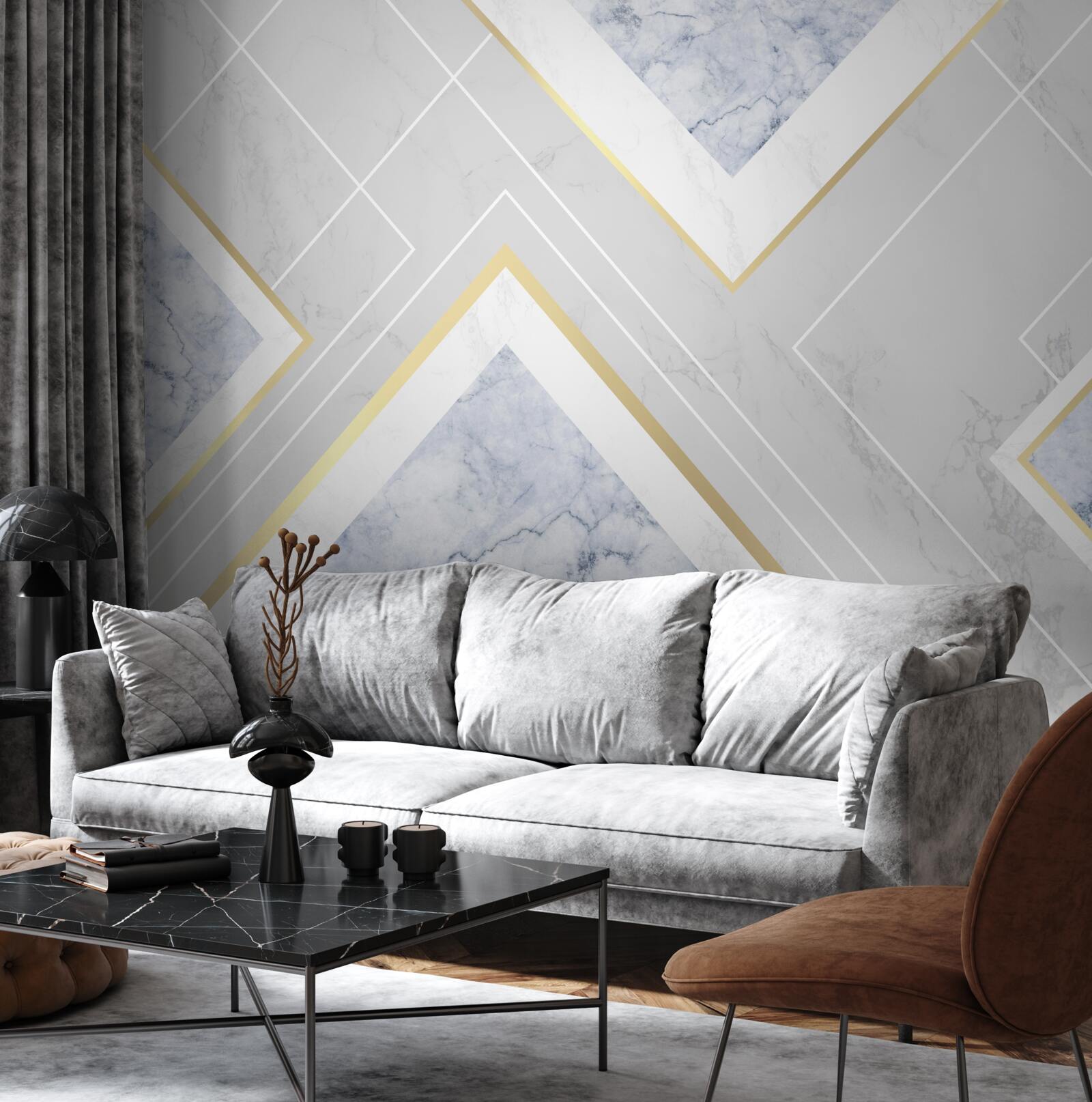 Fototapeta geometricky správne vzory na mramorovom povrchu