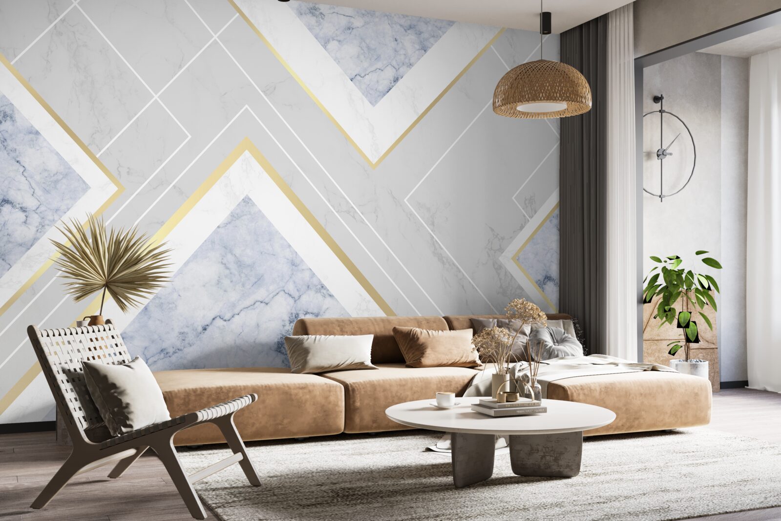 Fototapeta geometricky správne vzory na mramorovom povrchu