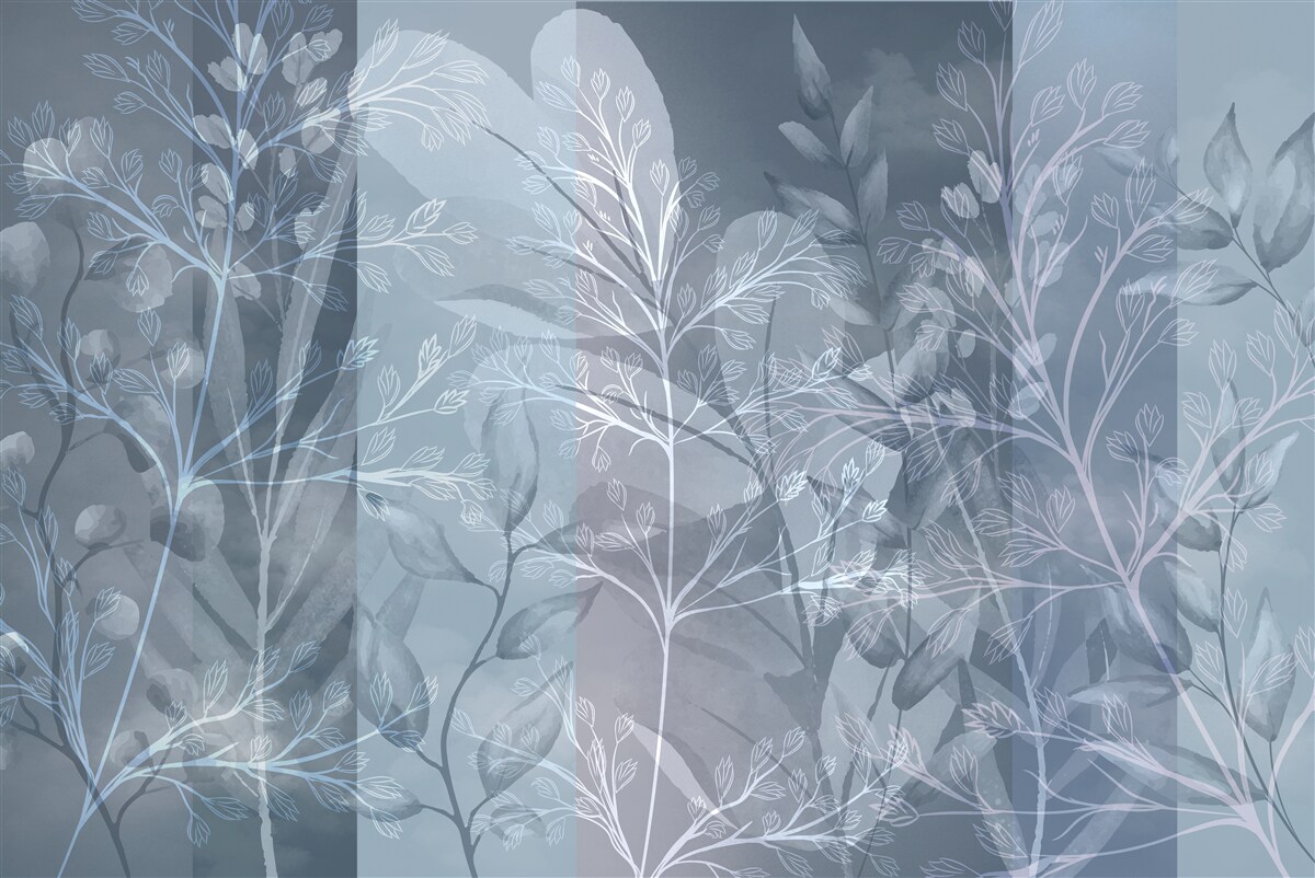 Fototapeta kríky zahalené v hmle v lese