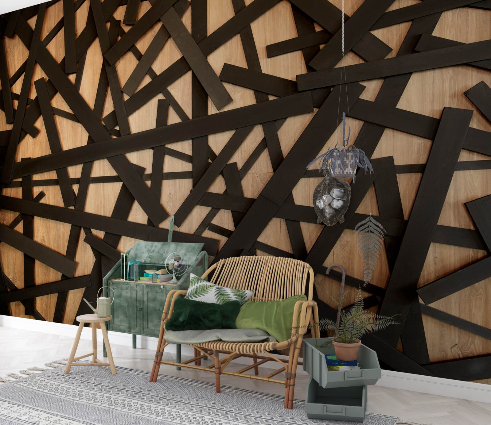 Fototapeta rovné konáre na kmeni