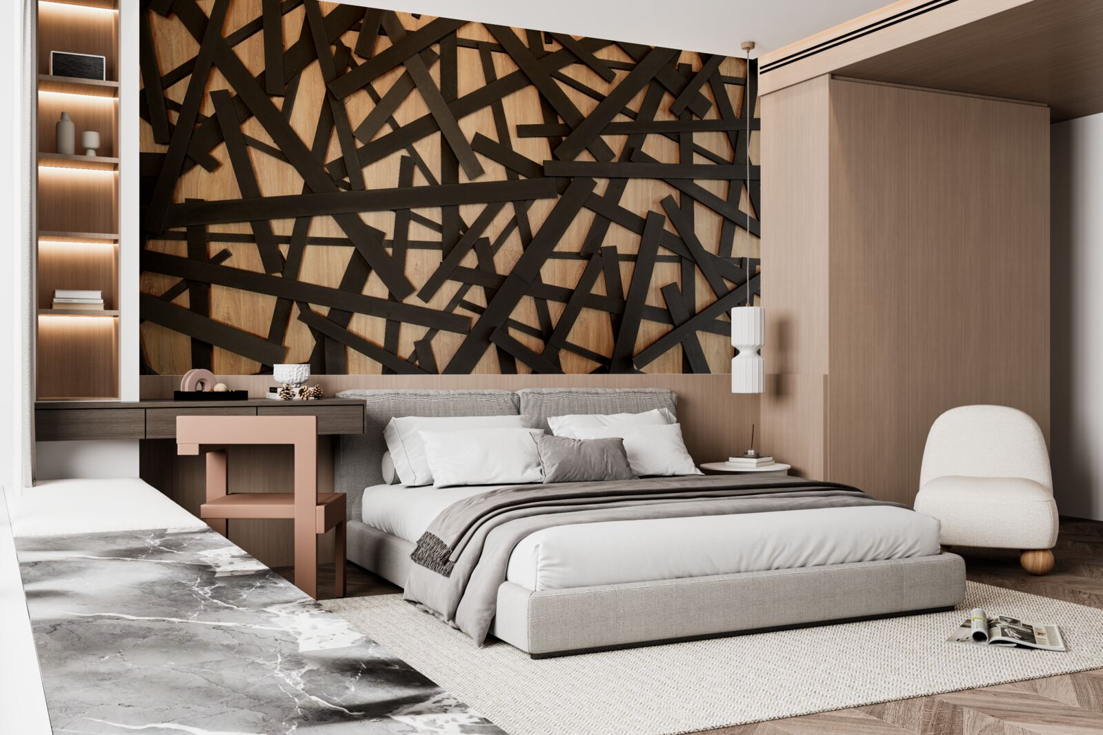 Fototapeta rovné konáre na kmeni