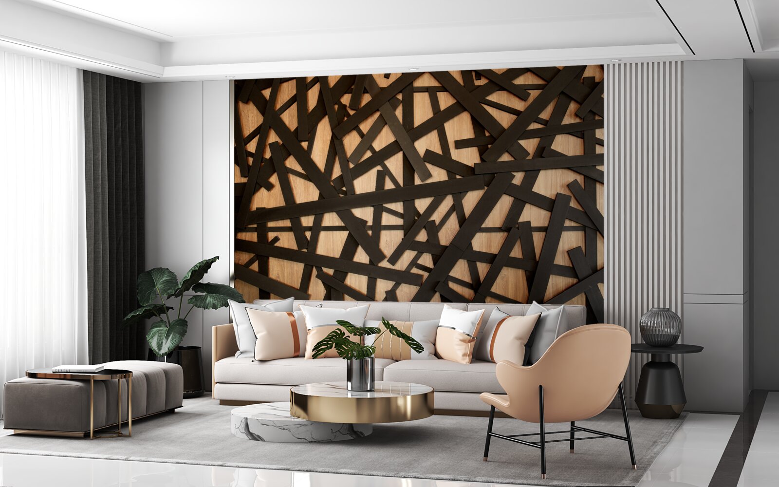 Fototapeta rovné konáre na kmeni