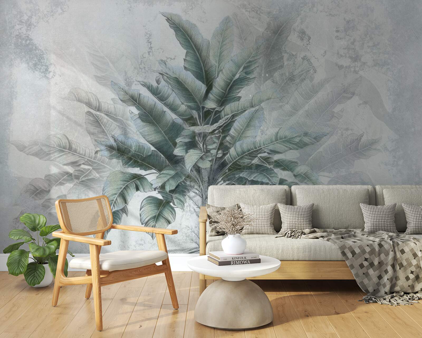 Fototapeta v hmle je ukrytá obrovská palma