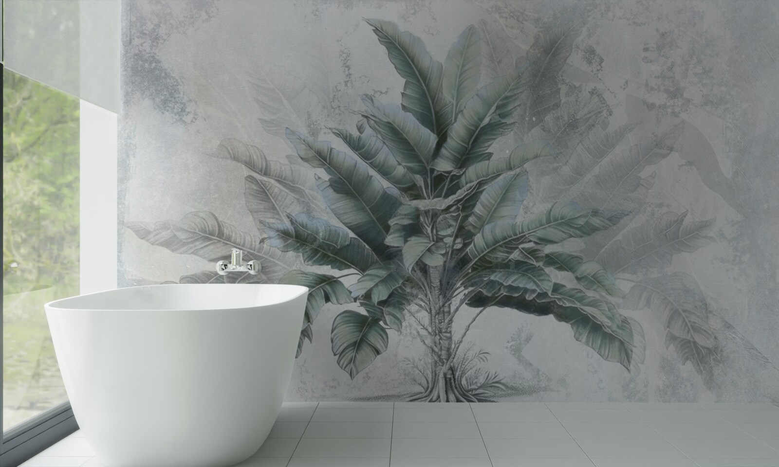 Fototapeta v hmle je ukrytá obrovská palma