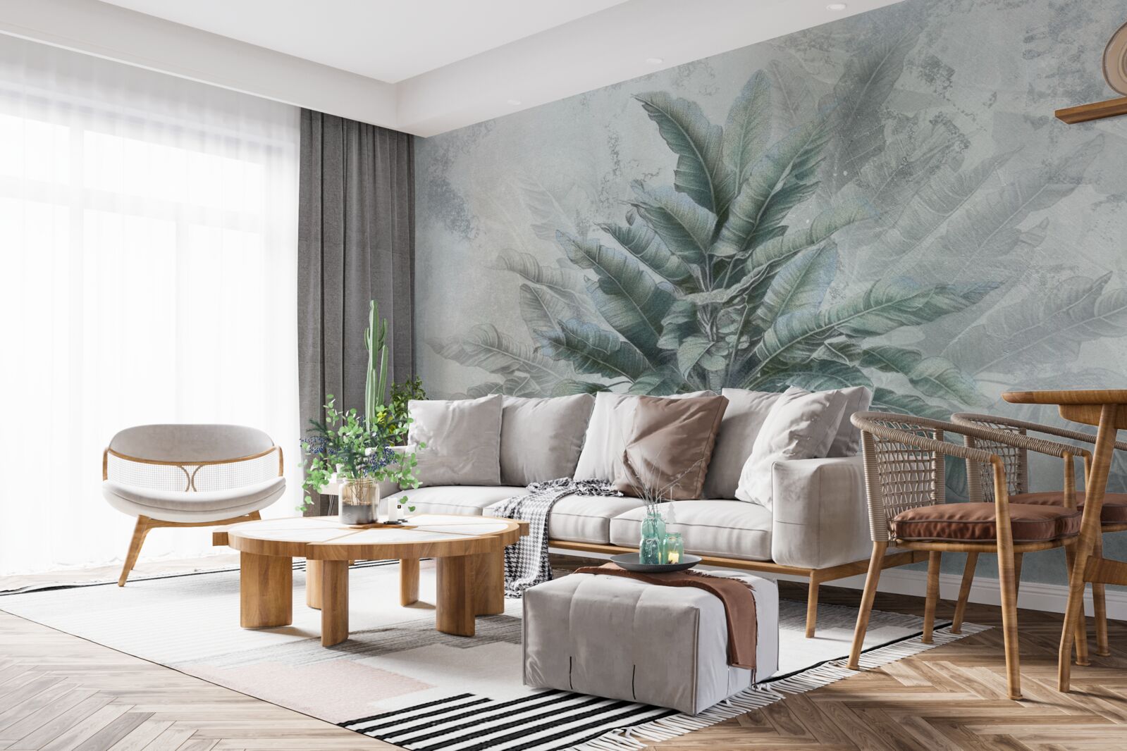 Fototapeta v hmle je ukrytá obrovská palma