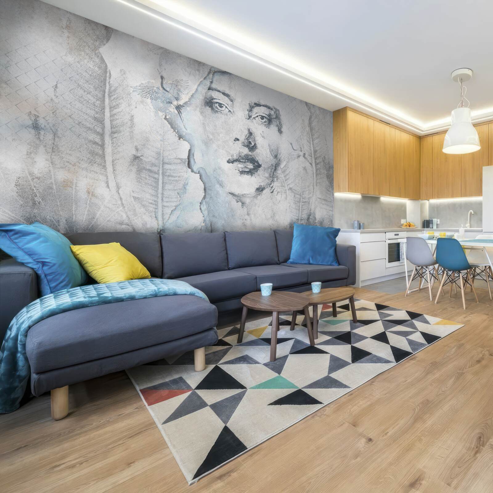 Fototapeta obraz pekného dievčaťa je abstraktný