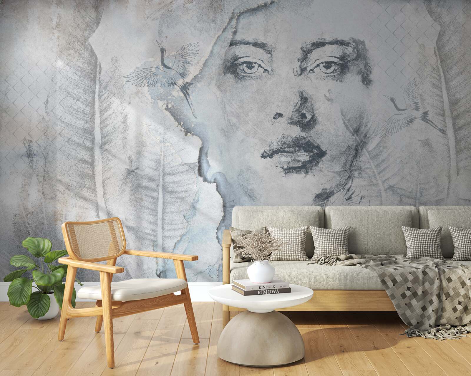 Fototapeta obraz pekného dievčaťa je abstraktný