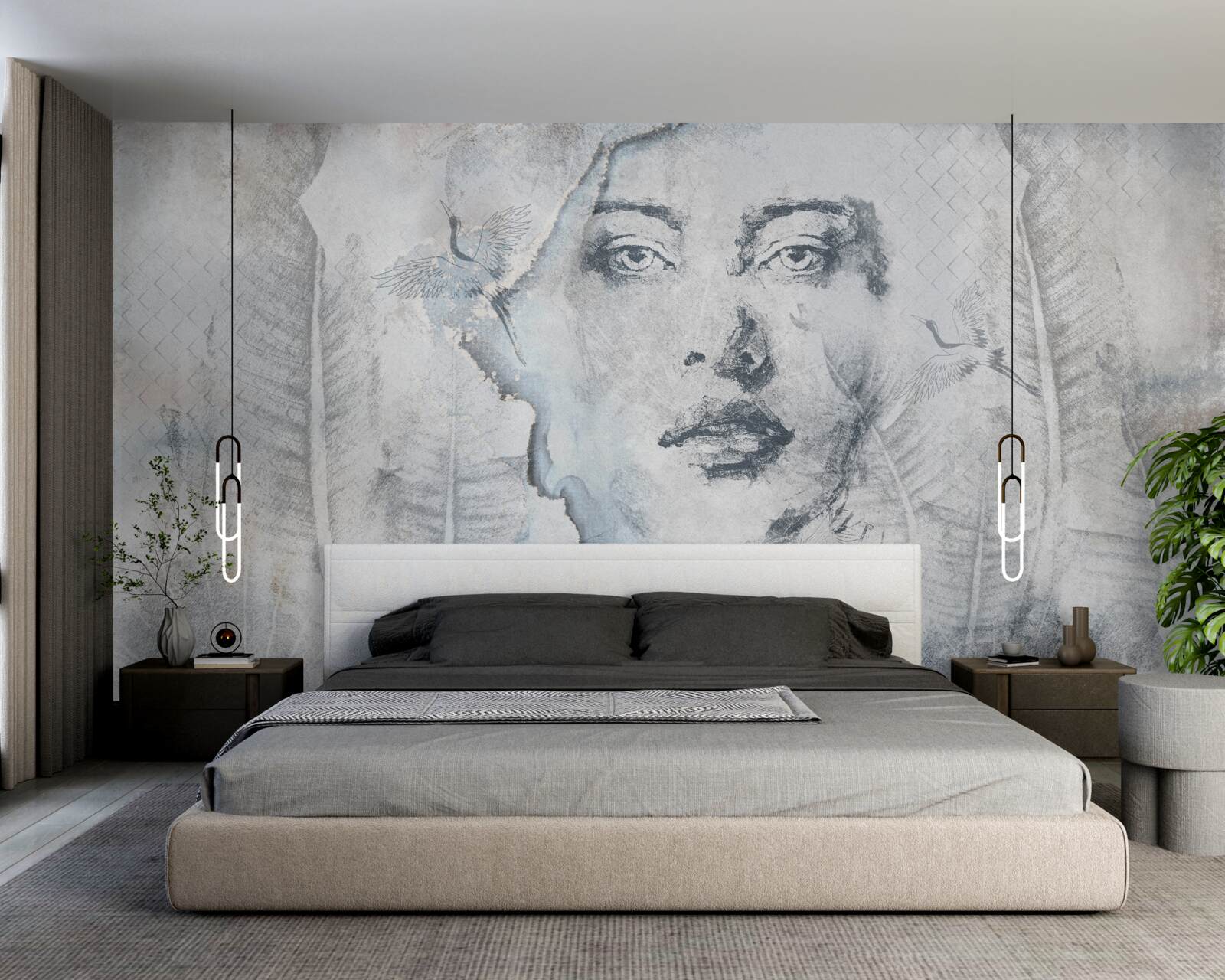 Fototapeta obraz pekného dievčaťa je abstraktný