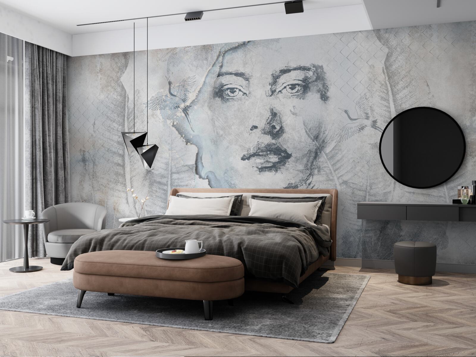 Fototapeta obraz pekného dievčaťa je abstraktný