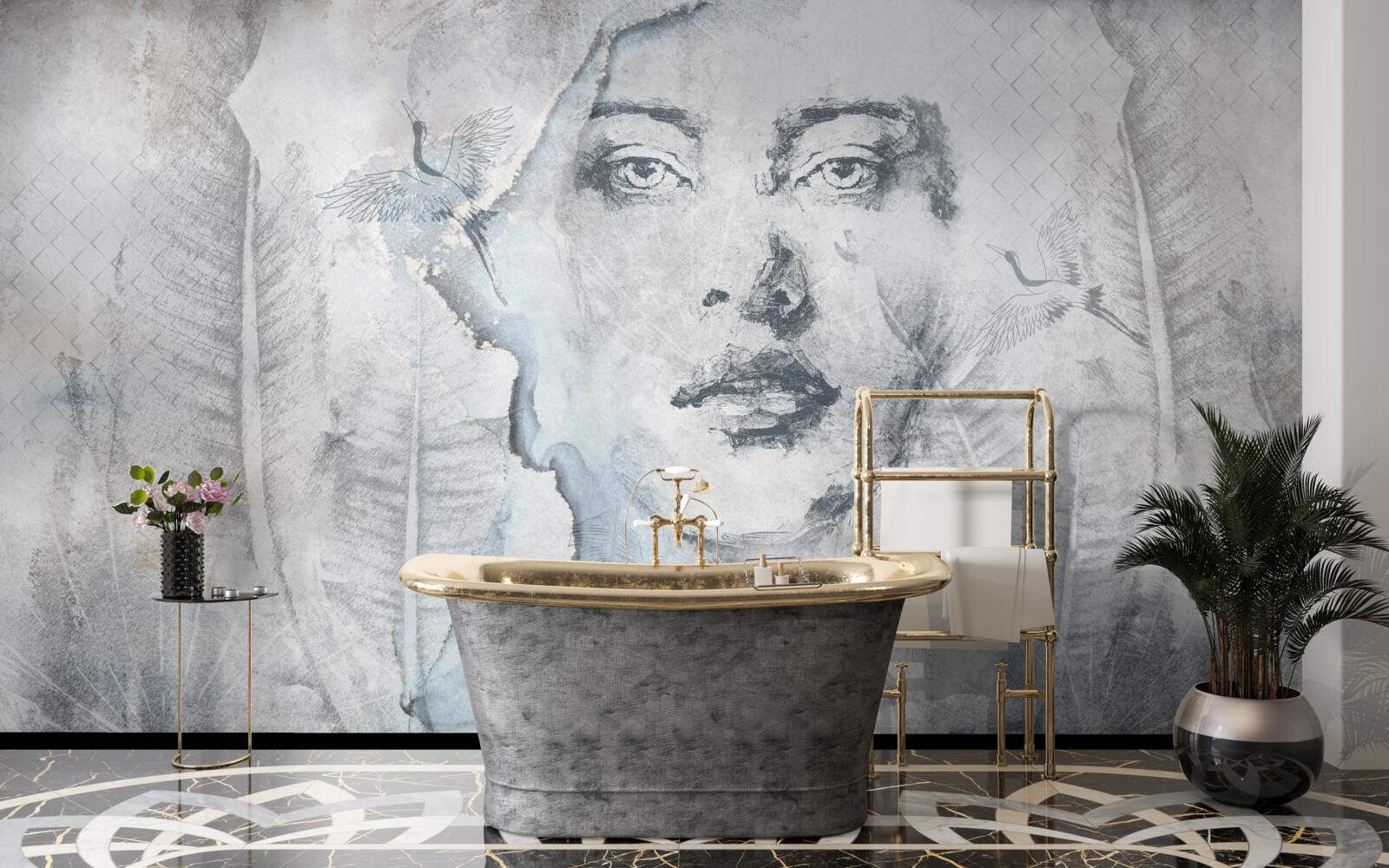 Fototapeta obraz pekného dievčaťa je abstraktný