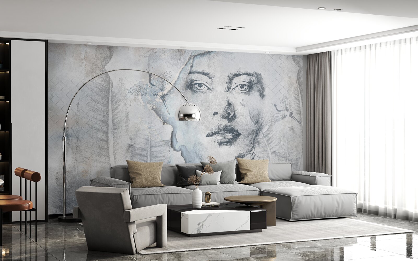 Fototapeta obraz pekného dievčaťa je abstraktný