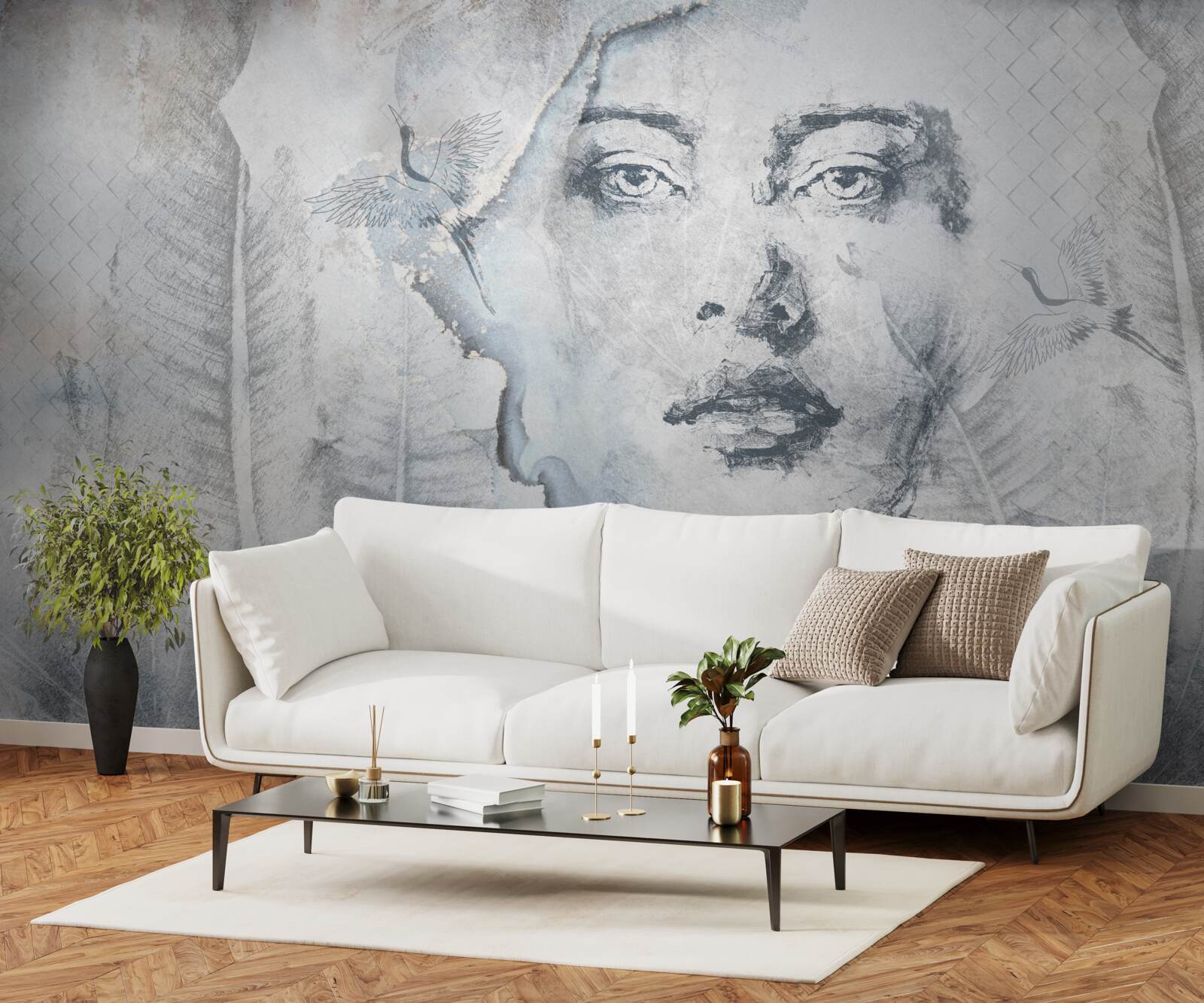 Fototapeta obraz pekného dievčaťa je abstraktný