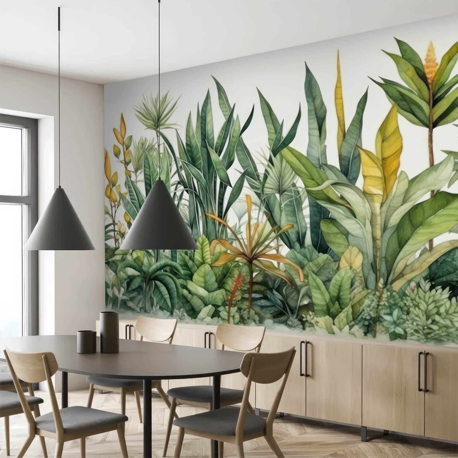 Fototapeta v džungli rastú vysoké palmové kríky