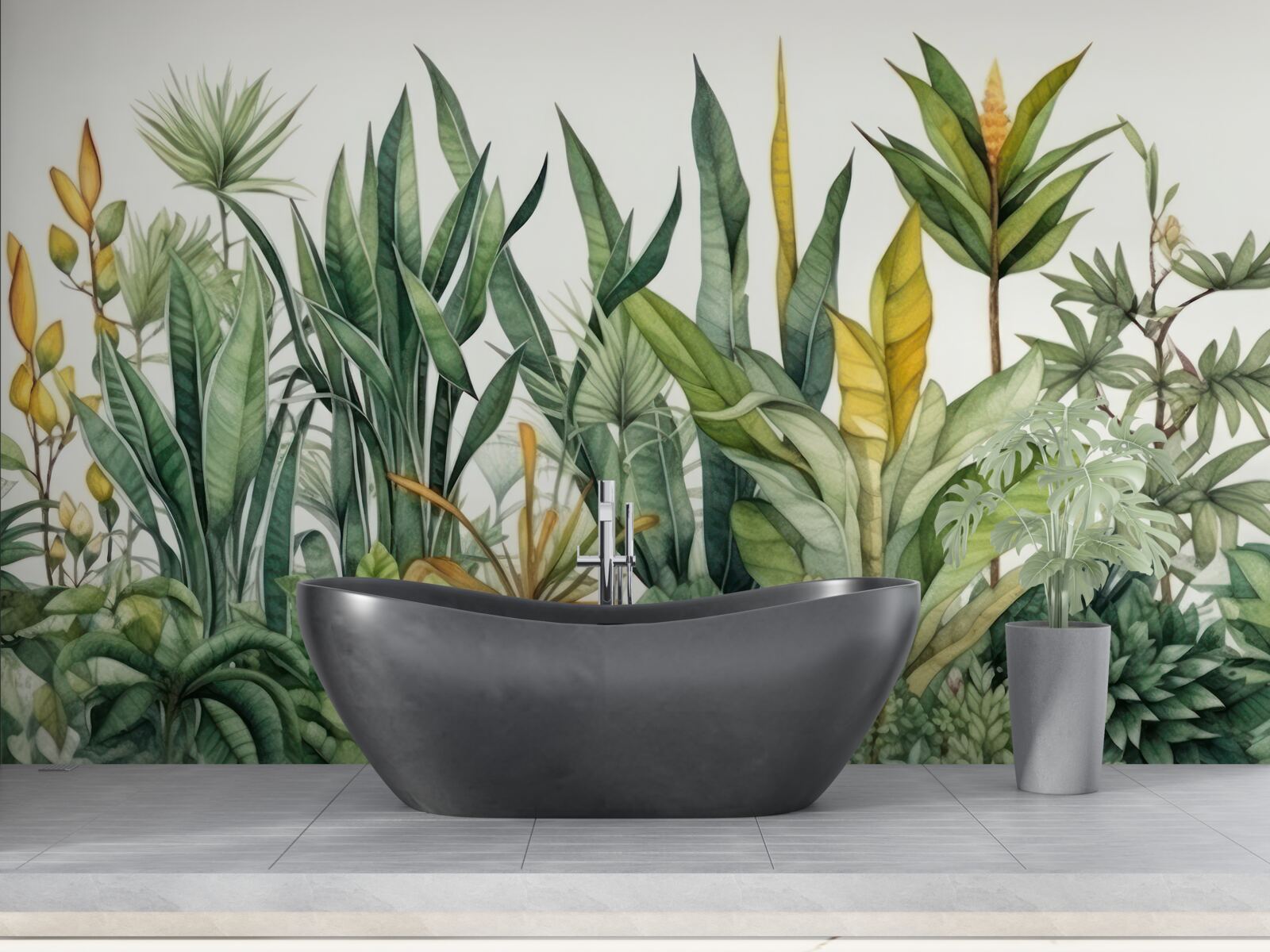 Fototapeta v džungli rastú vysoké palmové kríky