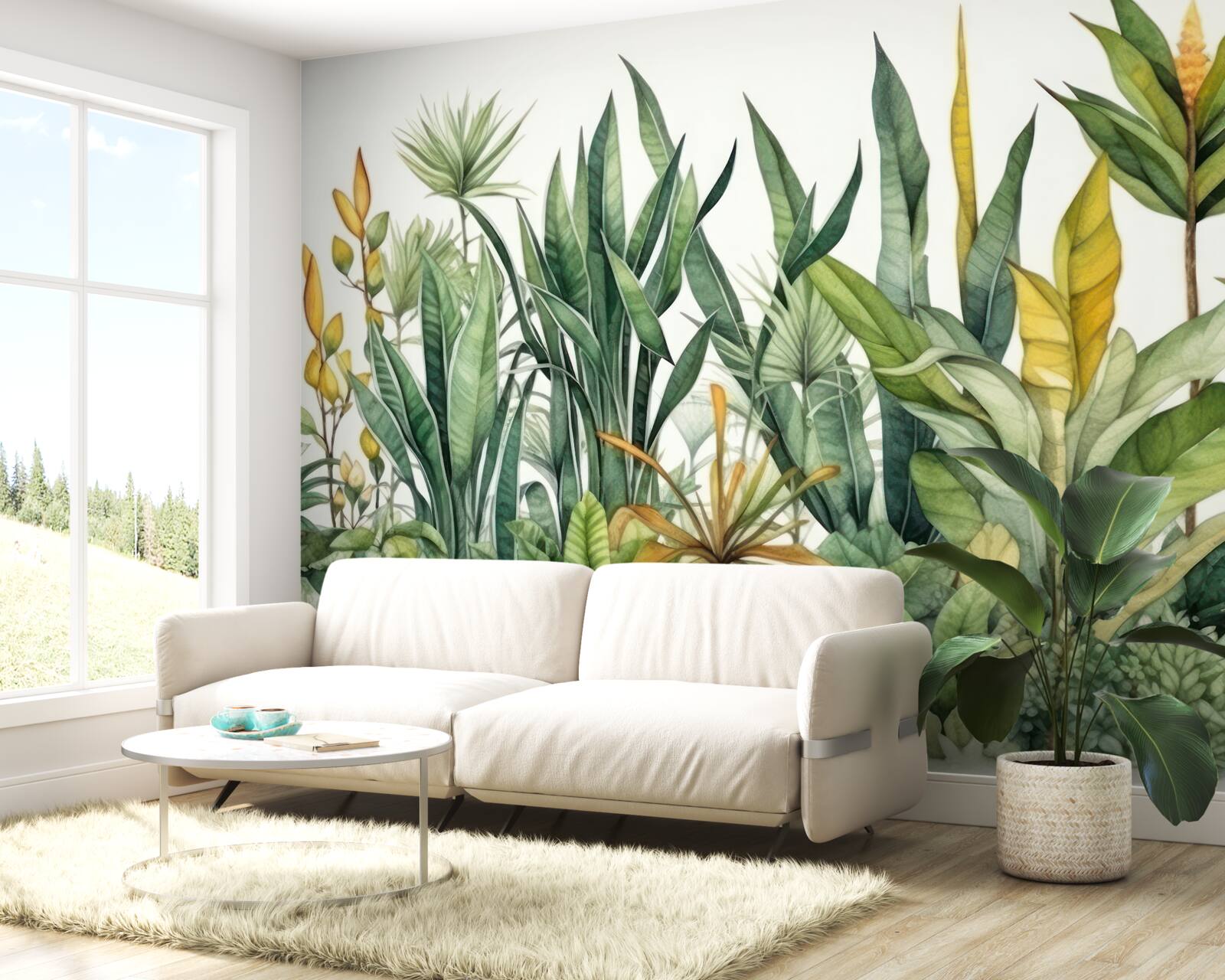 Fototapeta v džungli rastú vysoké palmové kríky