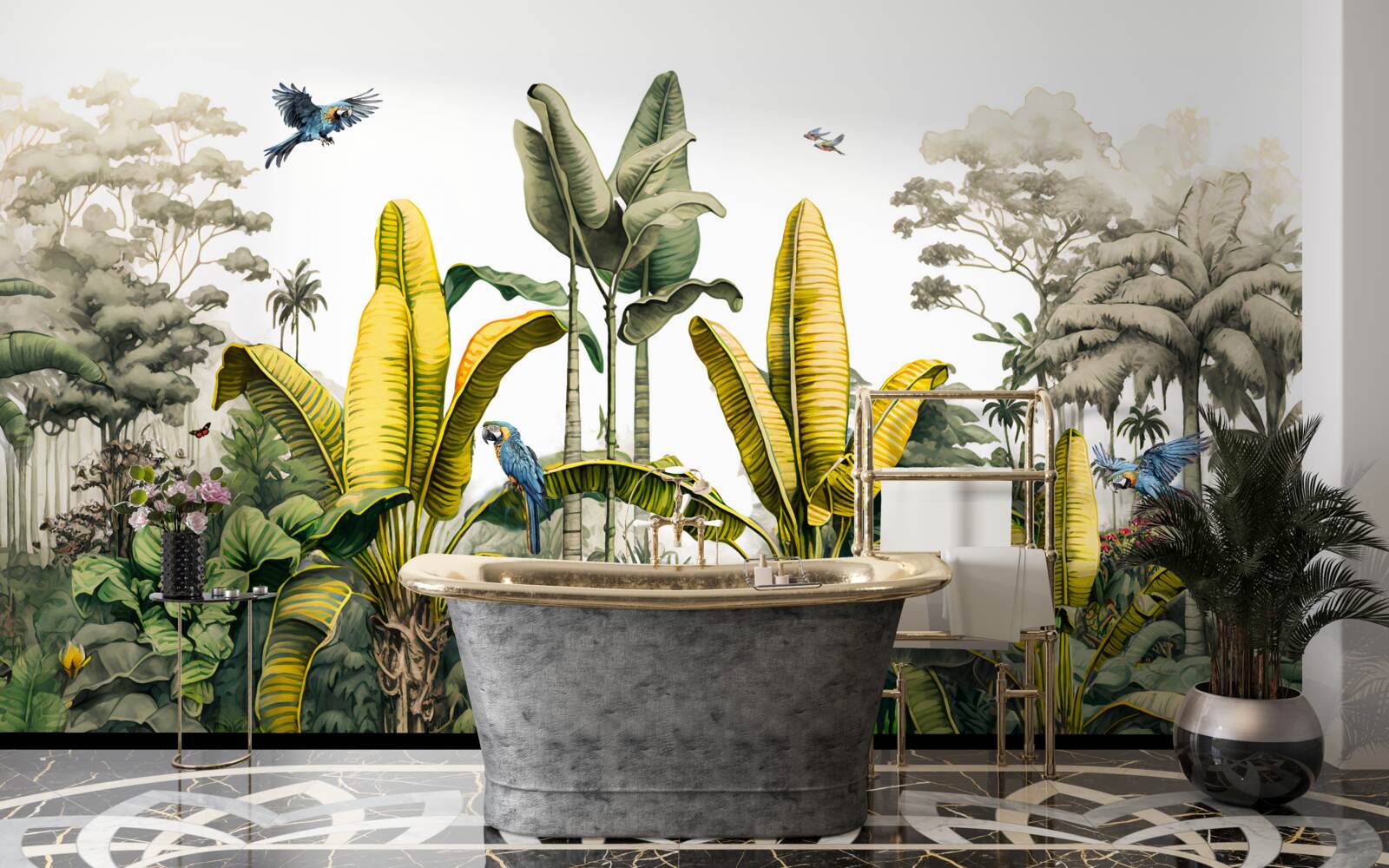 Fototapeta tropické rastliny vrátane vysokých paliem