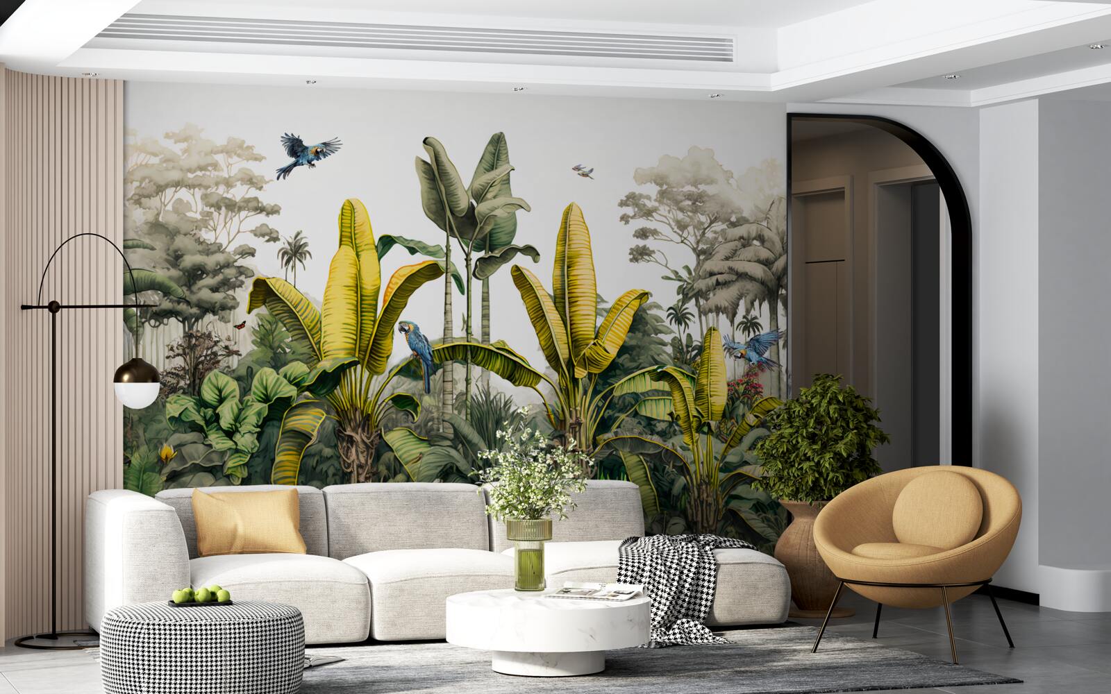 Fototapeta tropické rastliny vrátane vysokých paliem