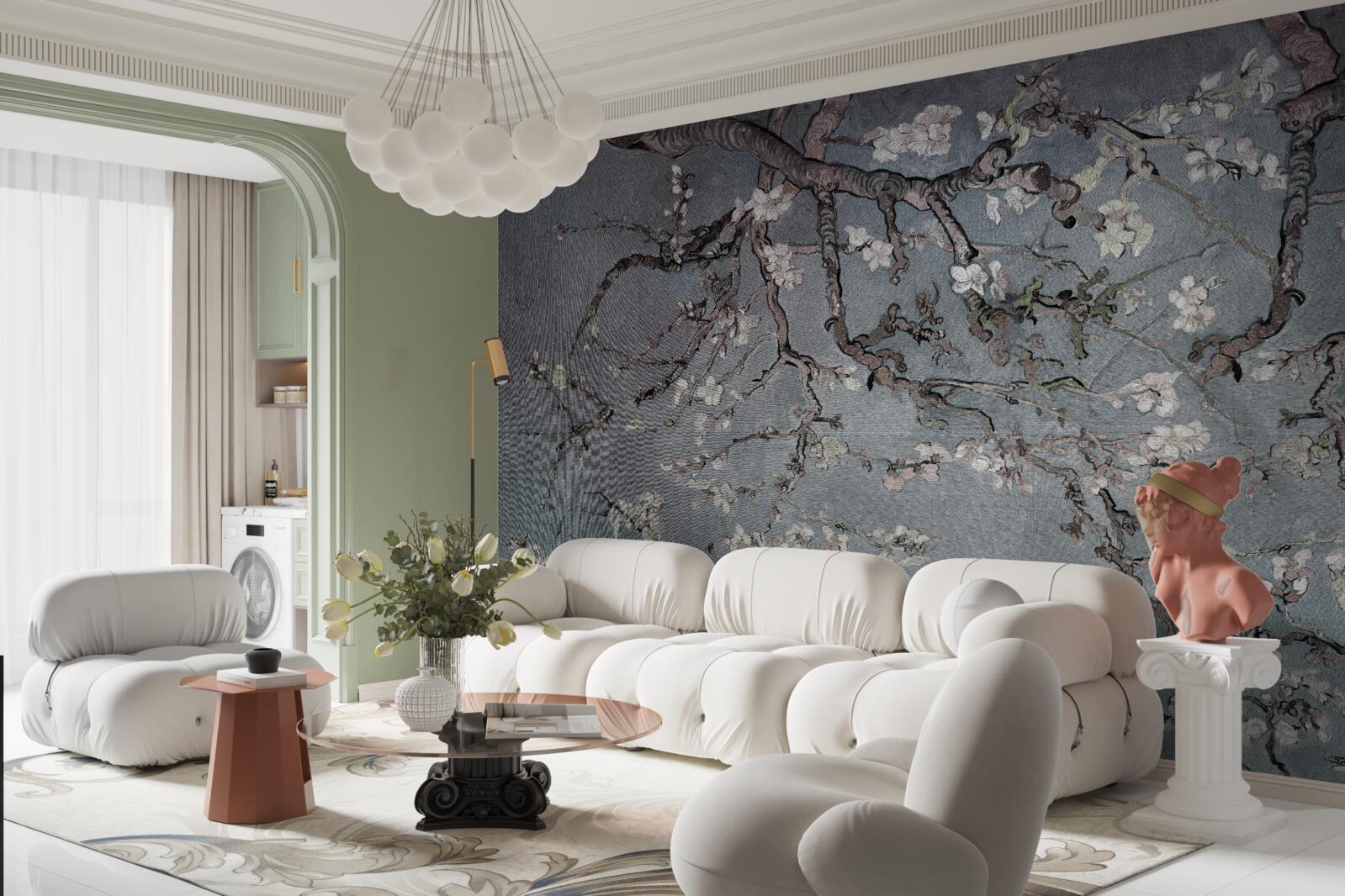 Fototapeta kvitne vetva magnólie