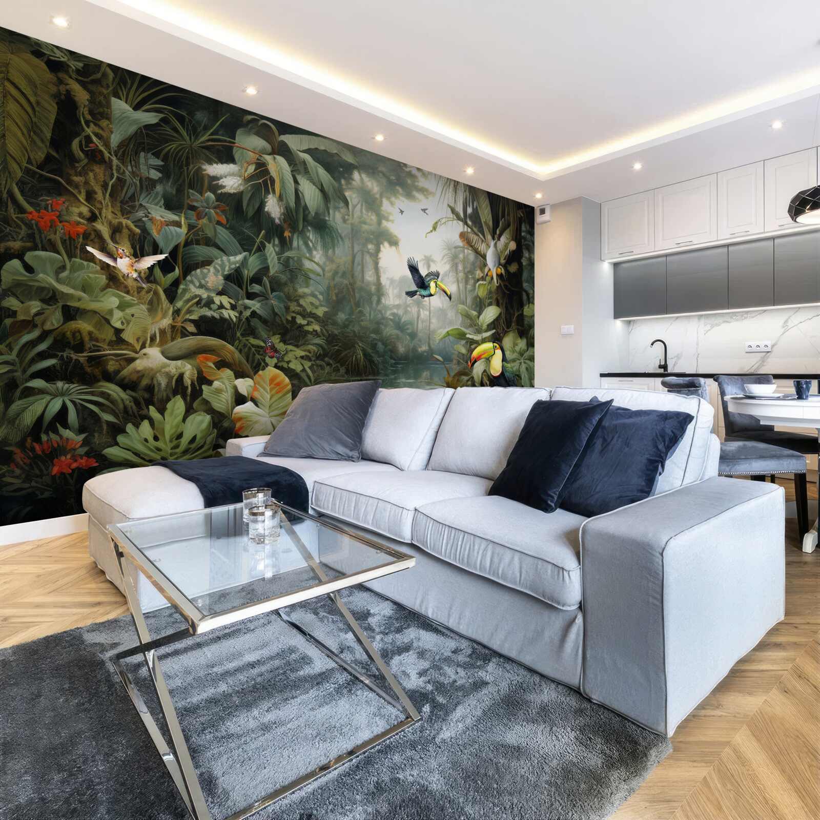 Fototapeta tropické húštiny pri rybníku