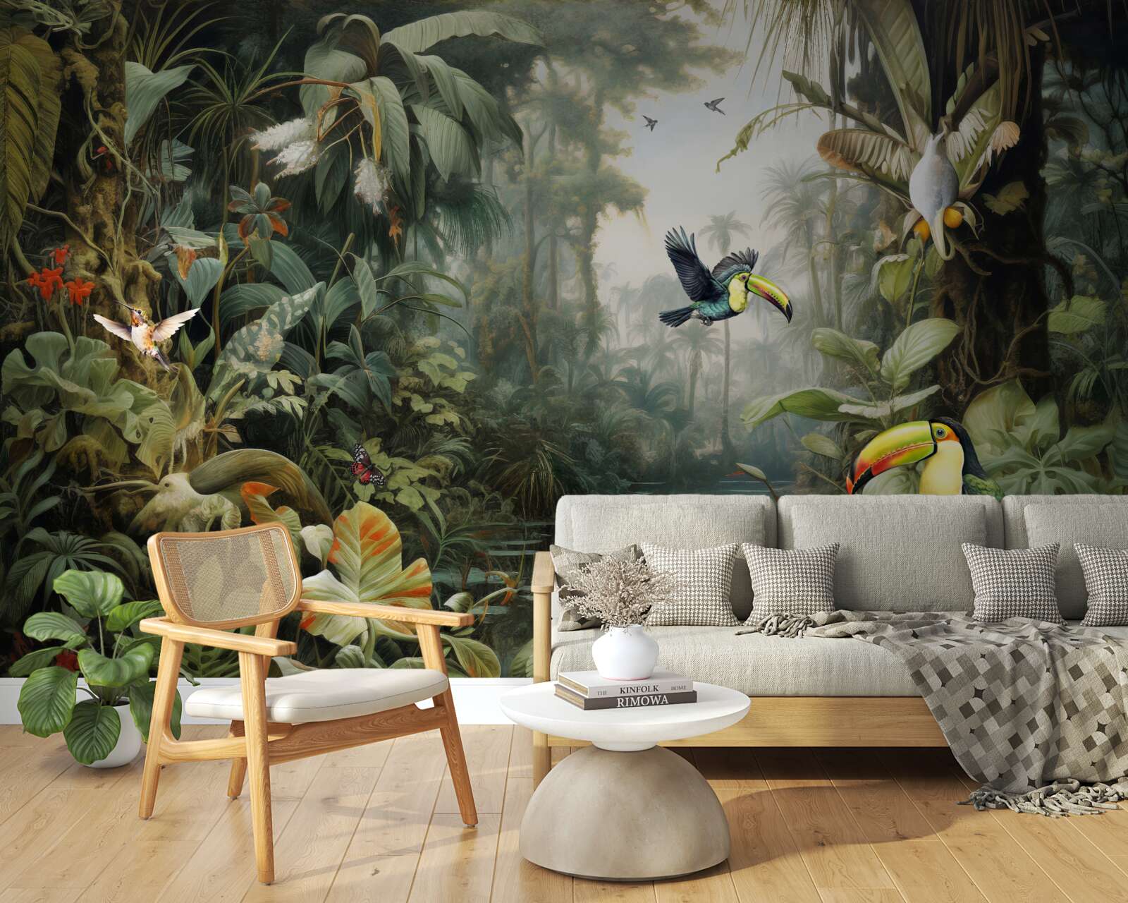 Fototapeta tropické húštiny pri rybníku