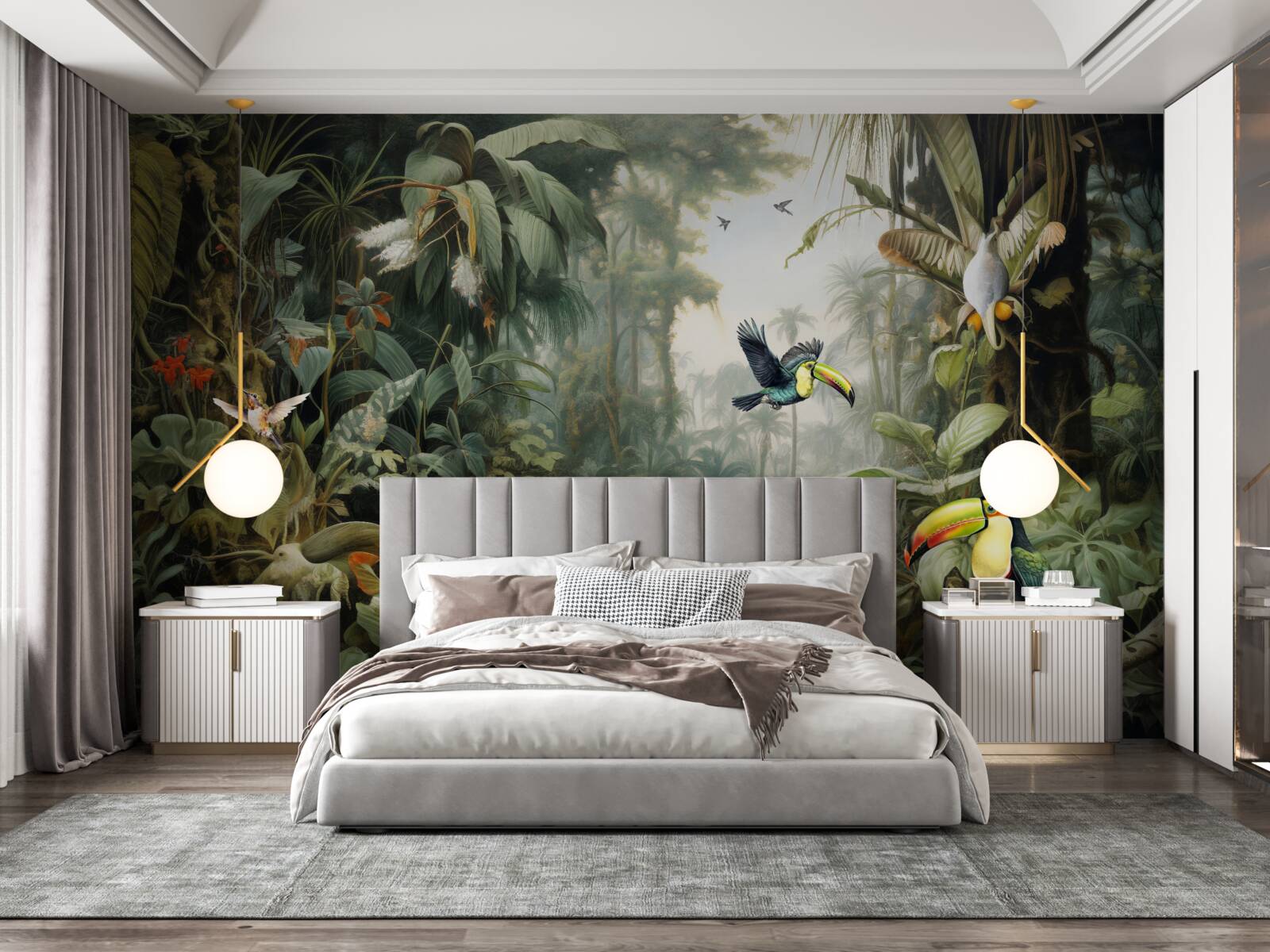 Fototapeta tropické húštiny pri rybníku